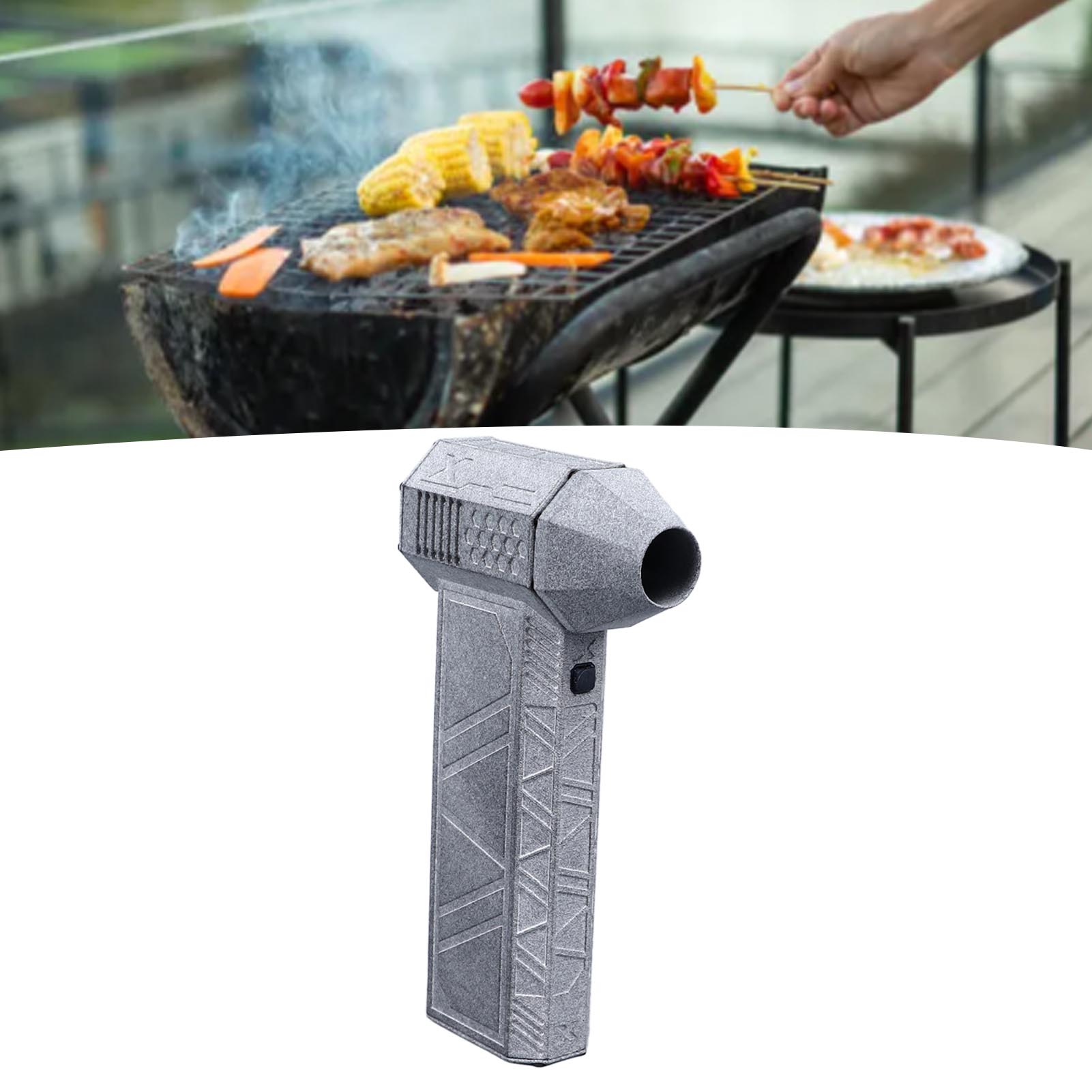Verbesserter Turbolüfter Der Zweiten Generation, Industrielle Staubpistole, Hochleistungslüfter, Turbolüfter, Grau.