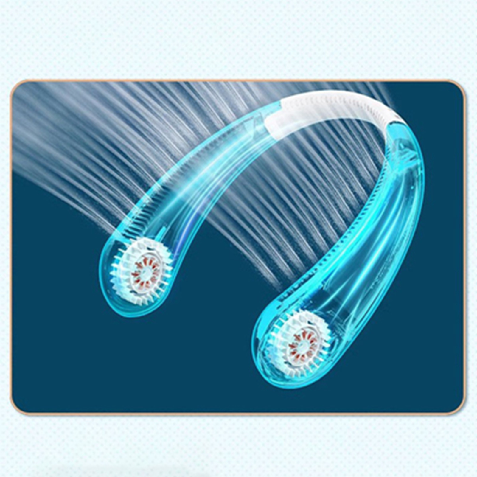 Tragbarer, Geräuschloser, Per Usb Aufladbarer Taschenventilator Für Den Außeneinsatz, Ideal Für Faule Nacken, Elfenbeinweiß.