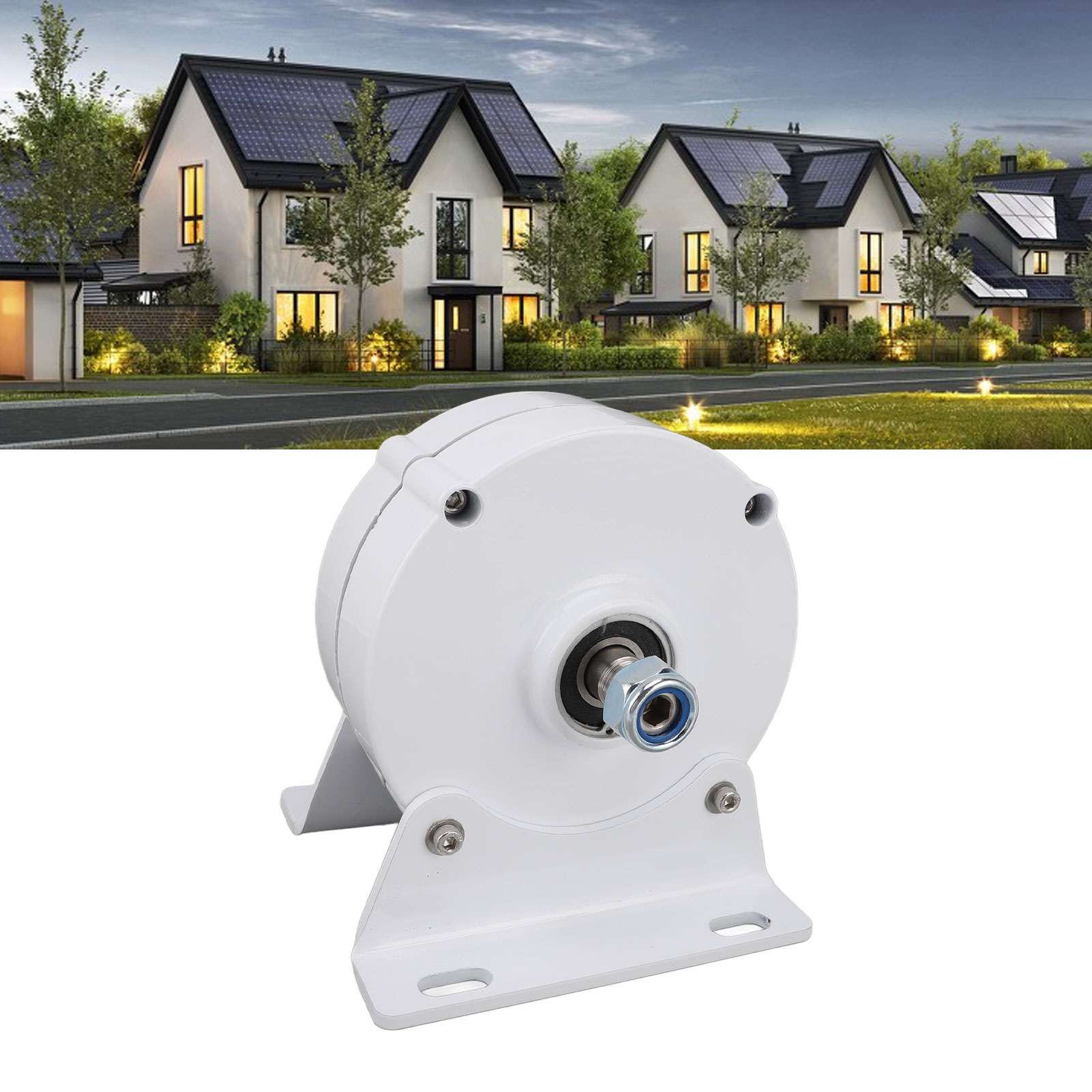 12-v-drehstrom-synchrongenerator Mit Zwei Wellen Und Permanentmagneten Für Den Hausgebrauch, Mit Sockel, 100 W