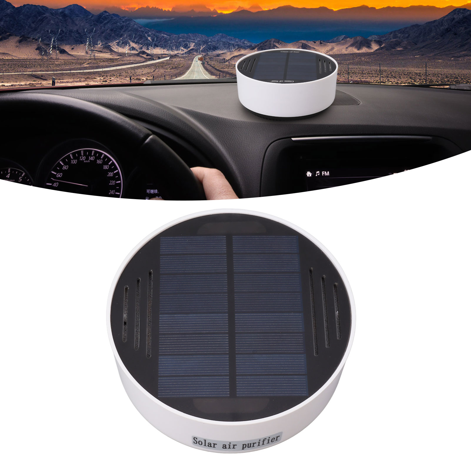 Dc5v Solar-luftreiniger Für Intelligente Autos Mit 5w Solarpanel-stromerzeugung