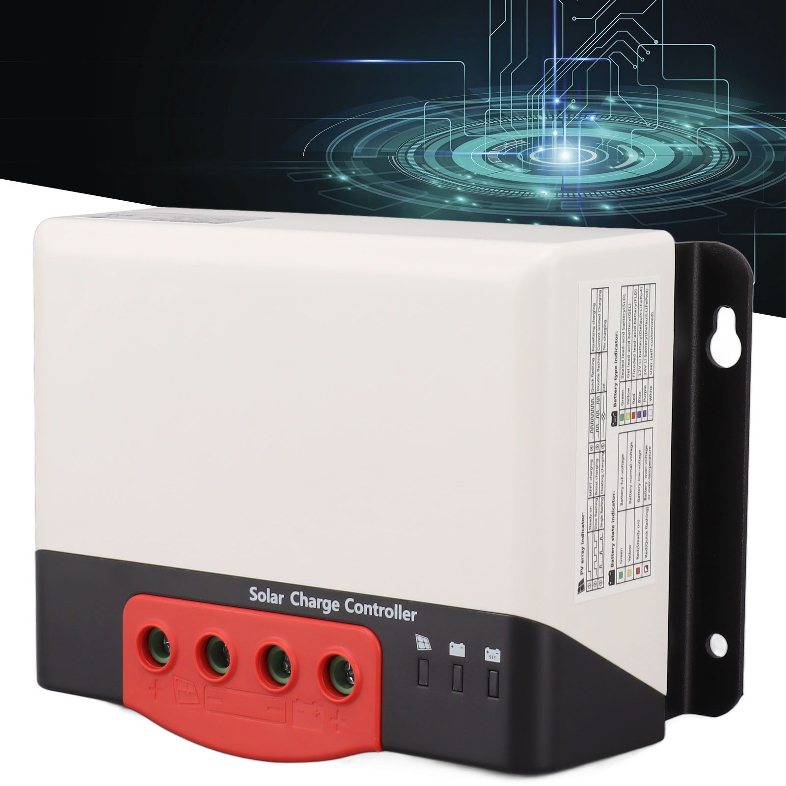 20a Mppt-solarladeregler, Kompatibel Mit Photovoltaik-ladegeräten, Lithium-batterien Und Blei-säure-batterien Kann An 12v/24v-spannungsbatterien Angeschlossen Werden.