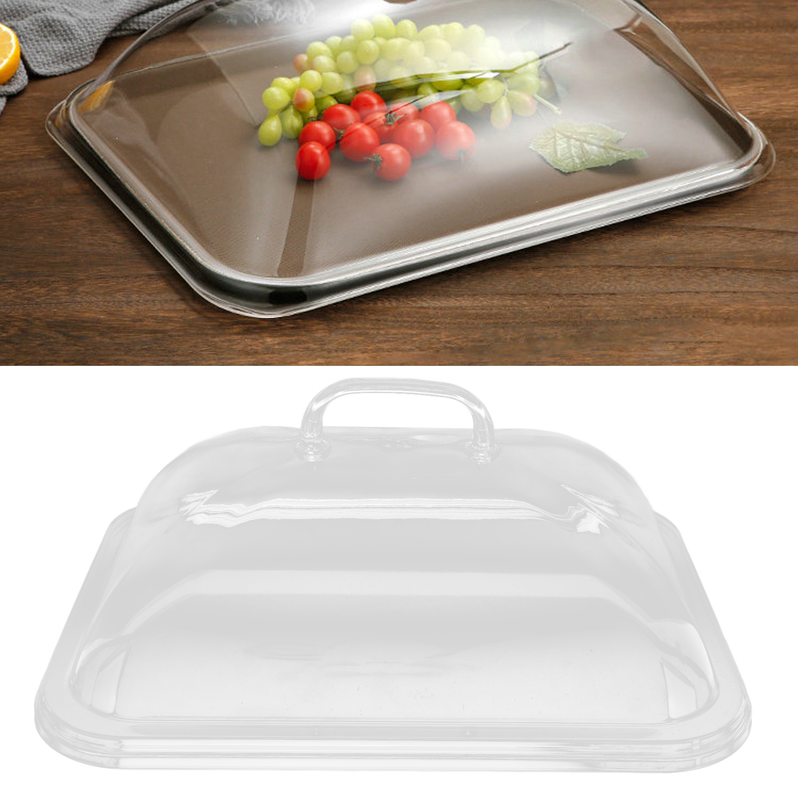 Quadratischer, Transparenter Acryldeckel Für Lebensmittelaufbewahrung, Rechteckiger Gemüsedeckel, Staubschutz Für Gemüse, Mittlere Größe