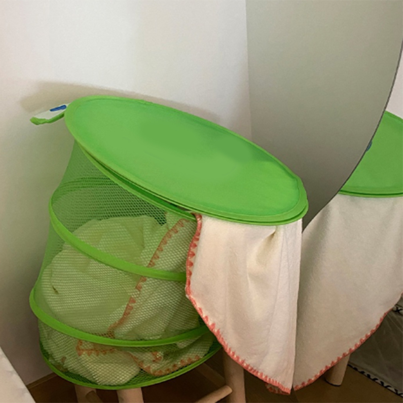 Kleiner, Froschförmiger Wäschekorb Für Den Hausgebrauch, Großes Fassungsvermögen, Multifunktionaler Aufbewahrungskorb, Tragbar, Faltbar, Mit Deckel.