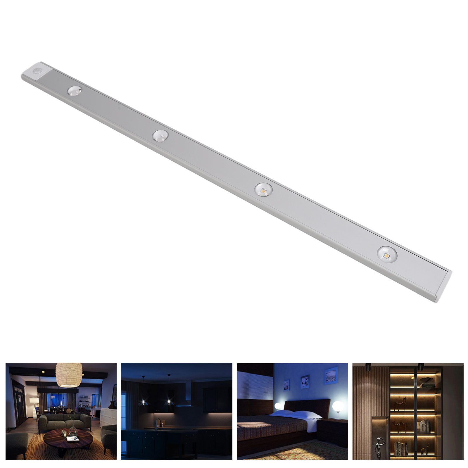 Ultradünner, Intelligenter Led-lichtstreifen Mit Bewegungssensor, Wiederaufladbar Und Selbstklebend