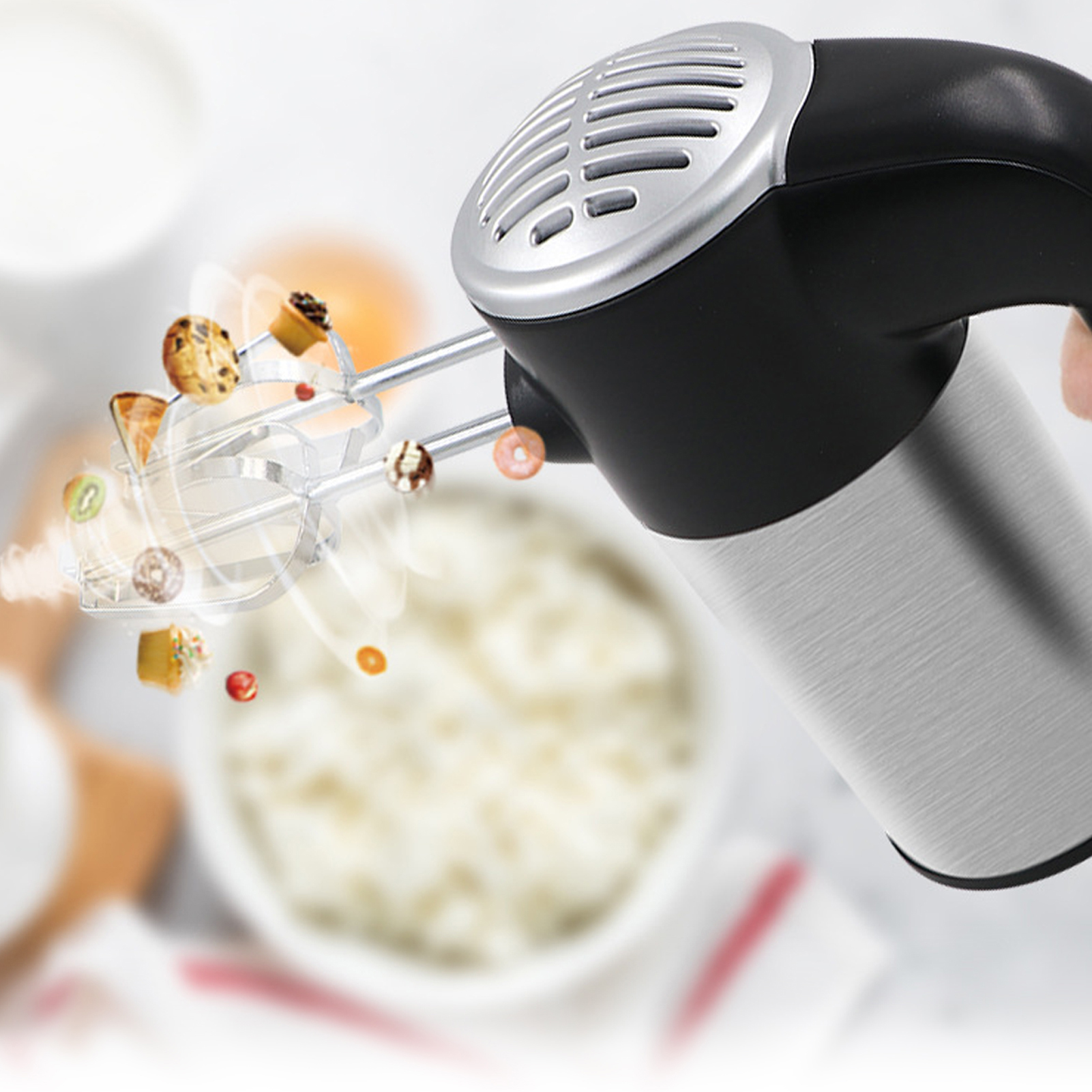 Elektrischer Haushaltsmixer, Mini-sahnerührer, Tragbarer Eierquirl, Kuchenquirl, Europäischer Standard 220 V