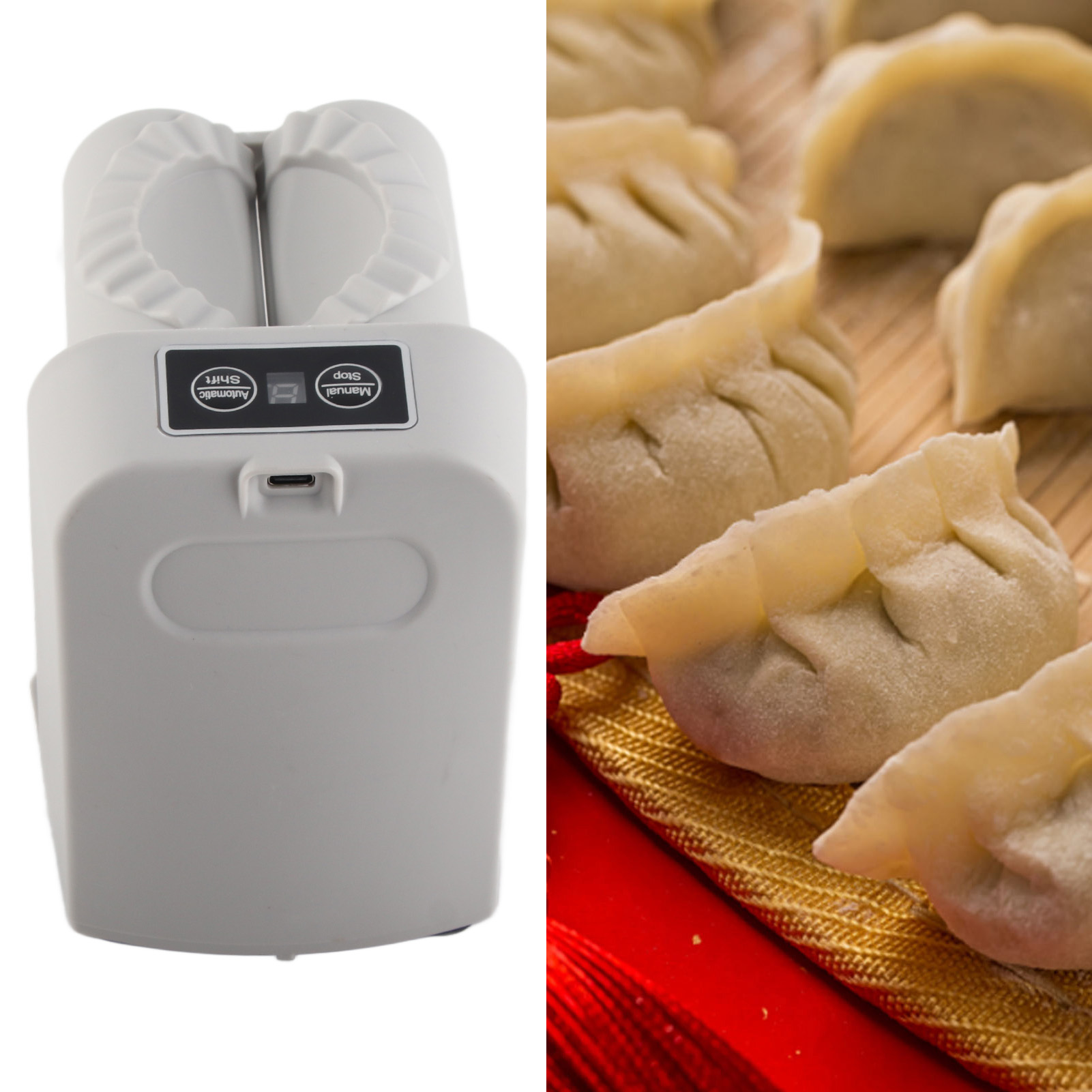 Elektrische Ravioli-maschine, Kleine Vollautomatische Ravioli-presse, Ravioli-form, Küchen-ravioli-maschine, Ravioli-zubereitungsgerät Für Faule, Sternengrau.
