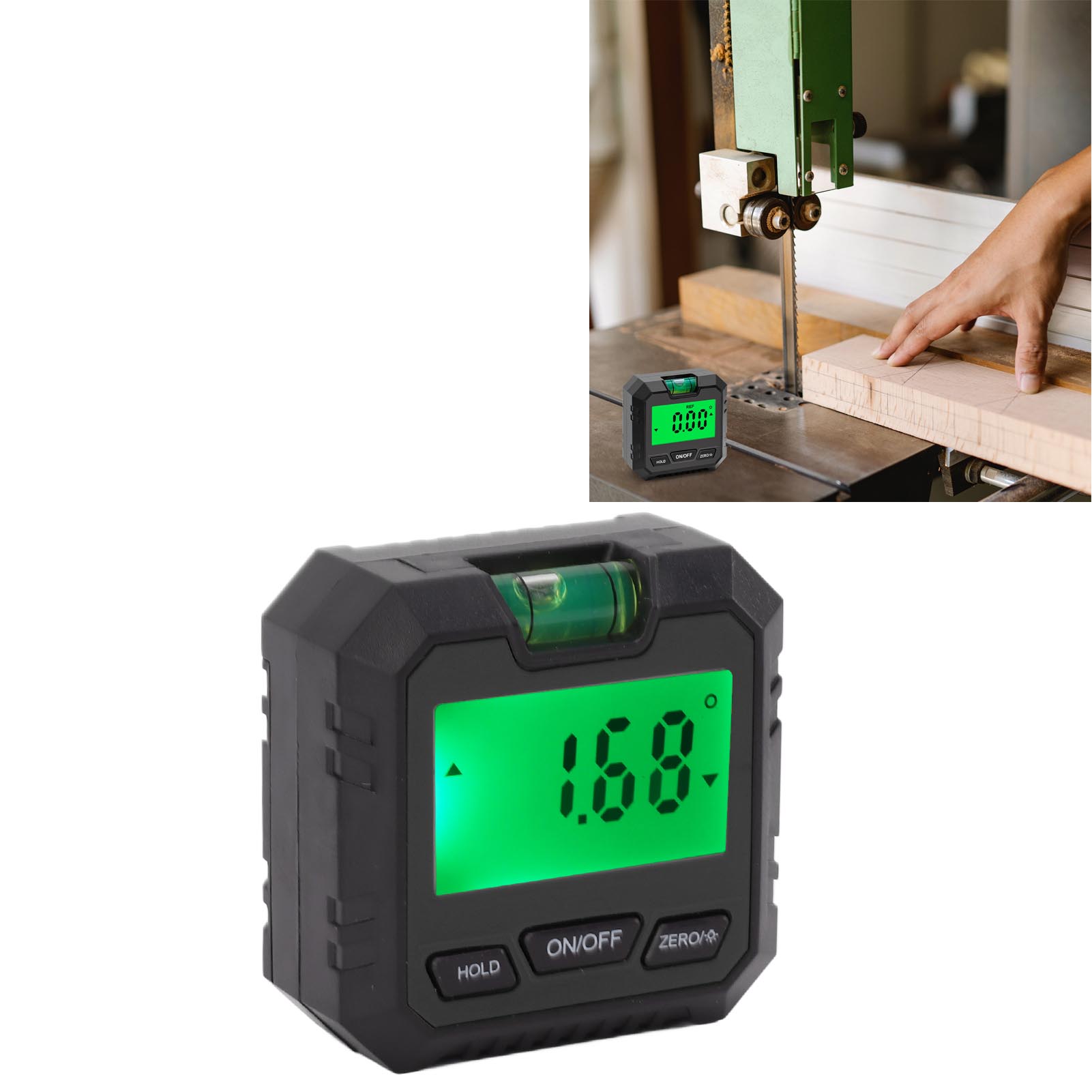 Elektronischer Digitaler Neigungsmesser, Magnetisches Horizontallineal, Mini-winkelmesser, Neigungswasserwaage, Winkelmessgerät, Schwarz.