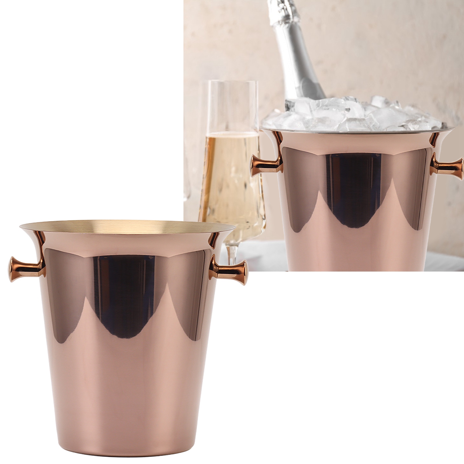 Eisbehälter Aus Edelstahl Im Europäischen Stil Für Champagner Und Rotwein, 5 L