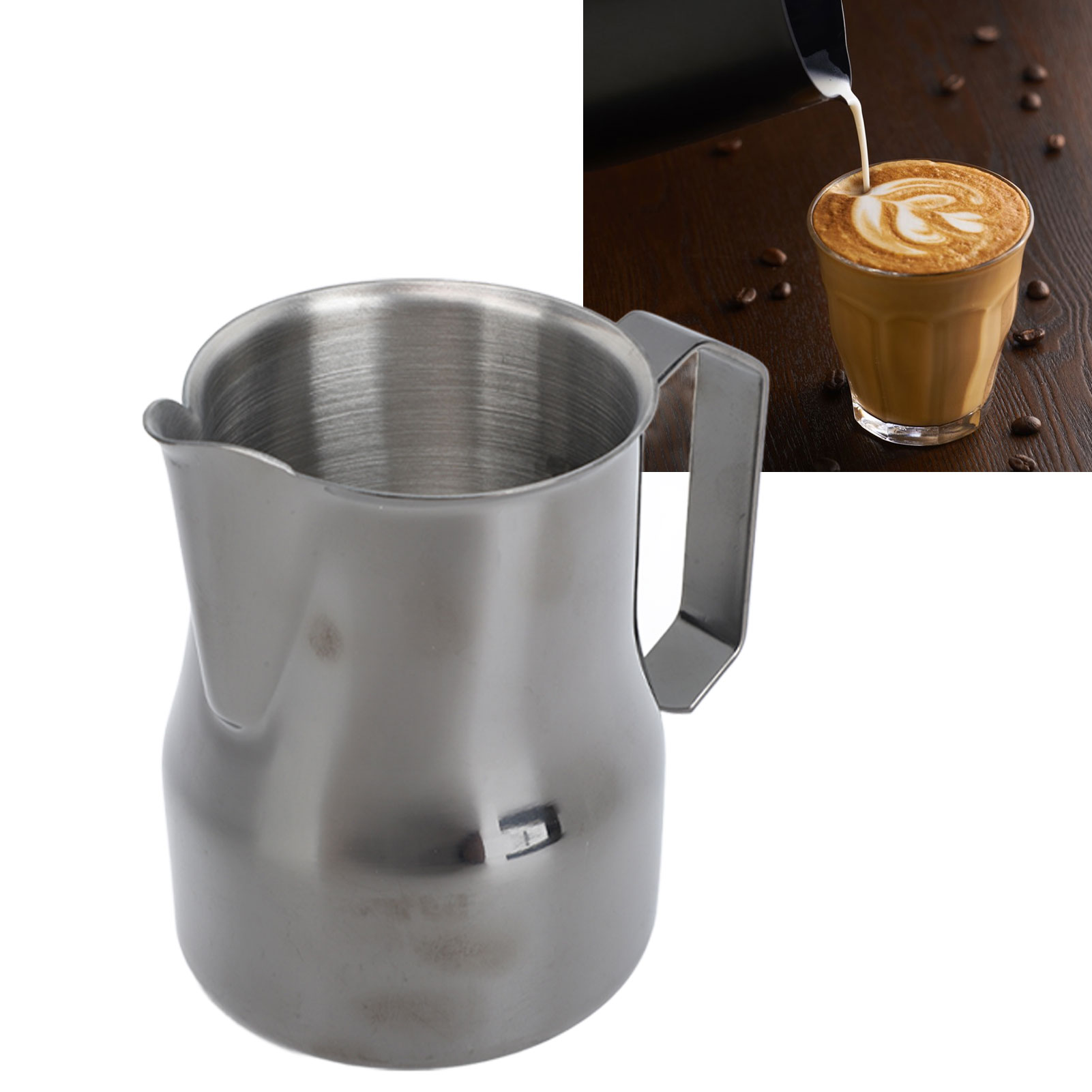450-ml-milchaufschäumbecher Aus Edelstahl Für Italienischen Kaffee – Titanschwarz