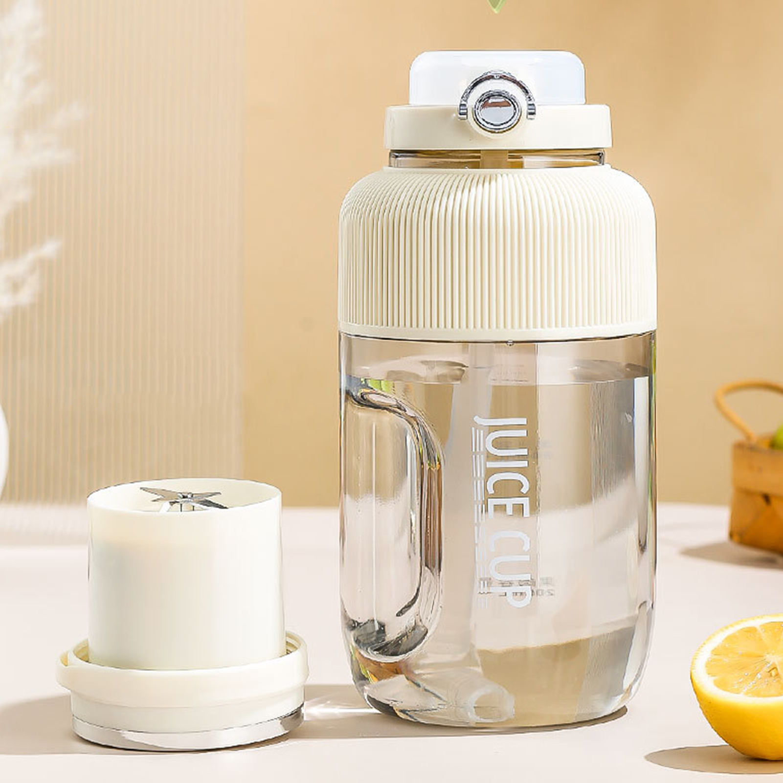 Wiederaufladbarer, Tragbarer 1,2-liter-fruchtmixer, Multifunktionaler Entsafter Für Zuhause, Saftbecher