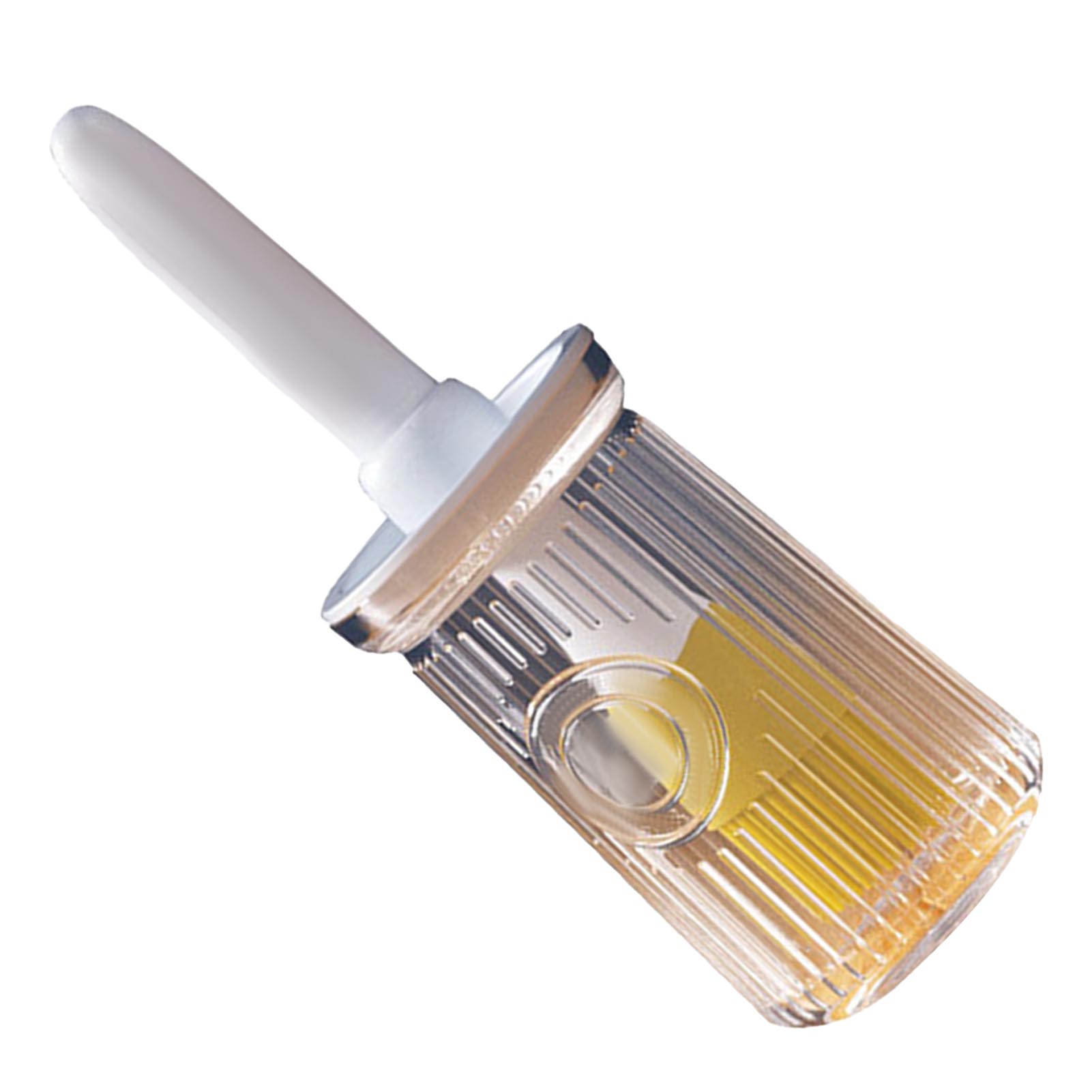 Integrierter Ölpinsel Mit Flasche, Hitzebeständige Haushaltsölflasche, Spezieller Ölpinsel Aus Lebensmittelechtem Silikon Zum Kochen Und Grillen, Weiß.