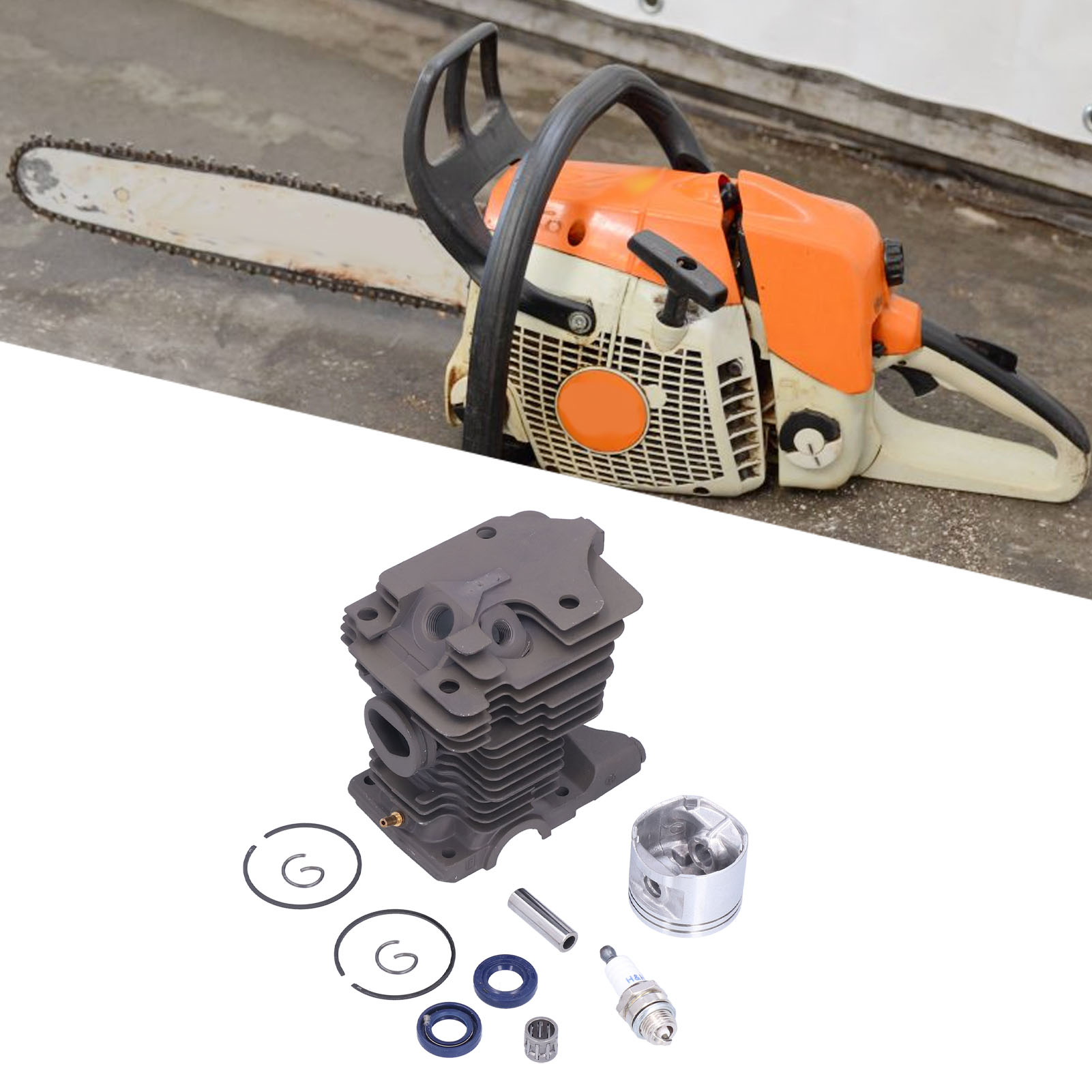Stihl Ms270/ms280 Zylinder- Und Kolbensatz, Öldichtung Und Zündkerze, 46 Mm
