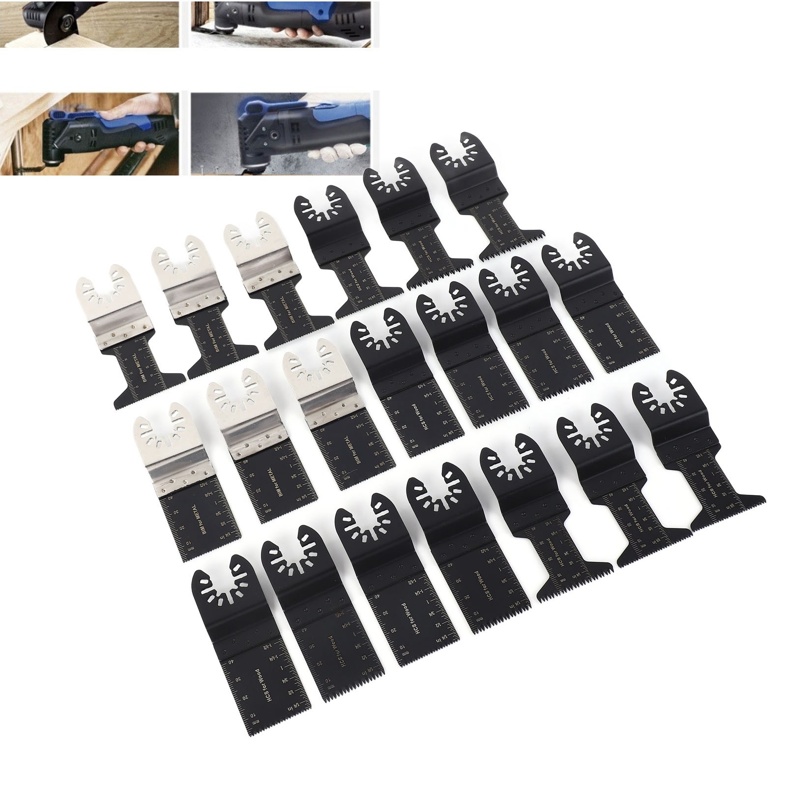 Set Mit 20 Universal-sägeblättern Und Zubehör Für Elektrische Holzbearbeitungswerkzeuge