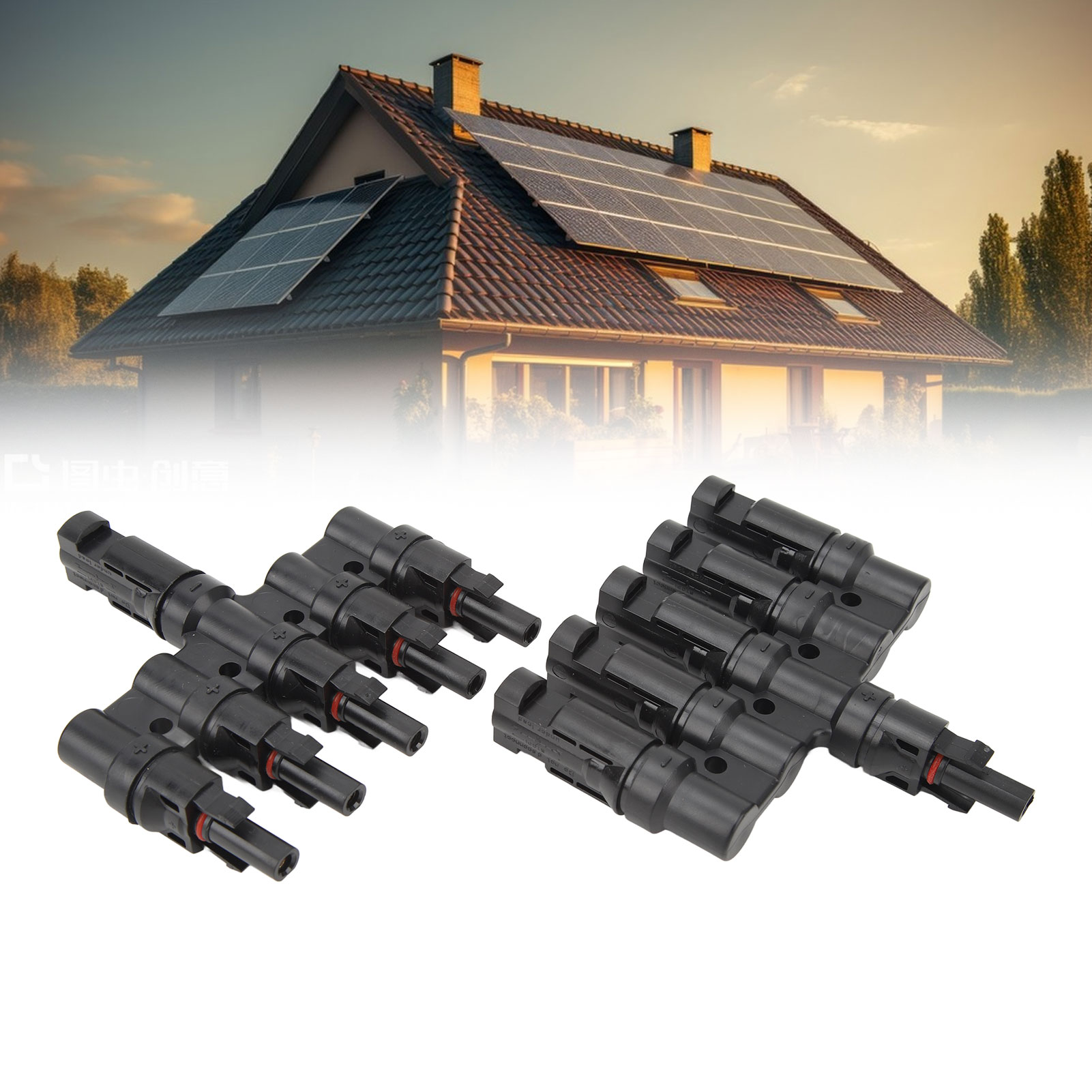 Photovoltaik-t-stecker, 1-zu-5-photovoltaik-adapter, Photovoltaik-parallelanschluss
