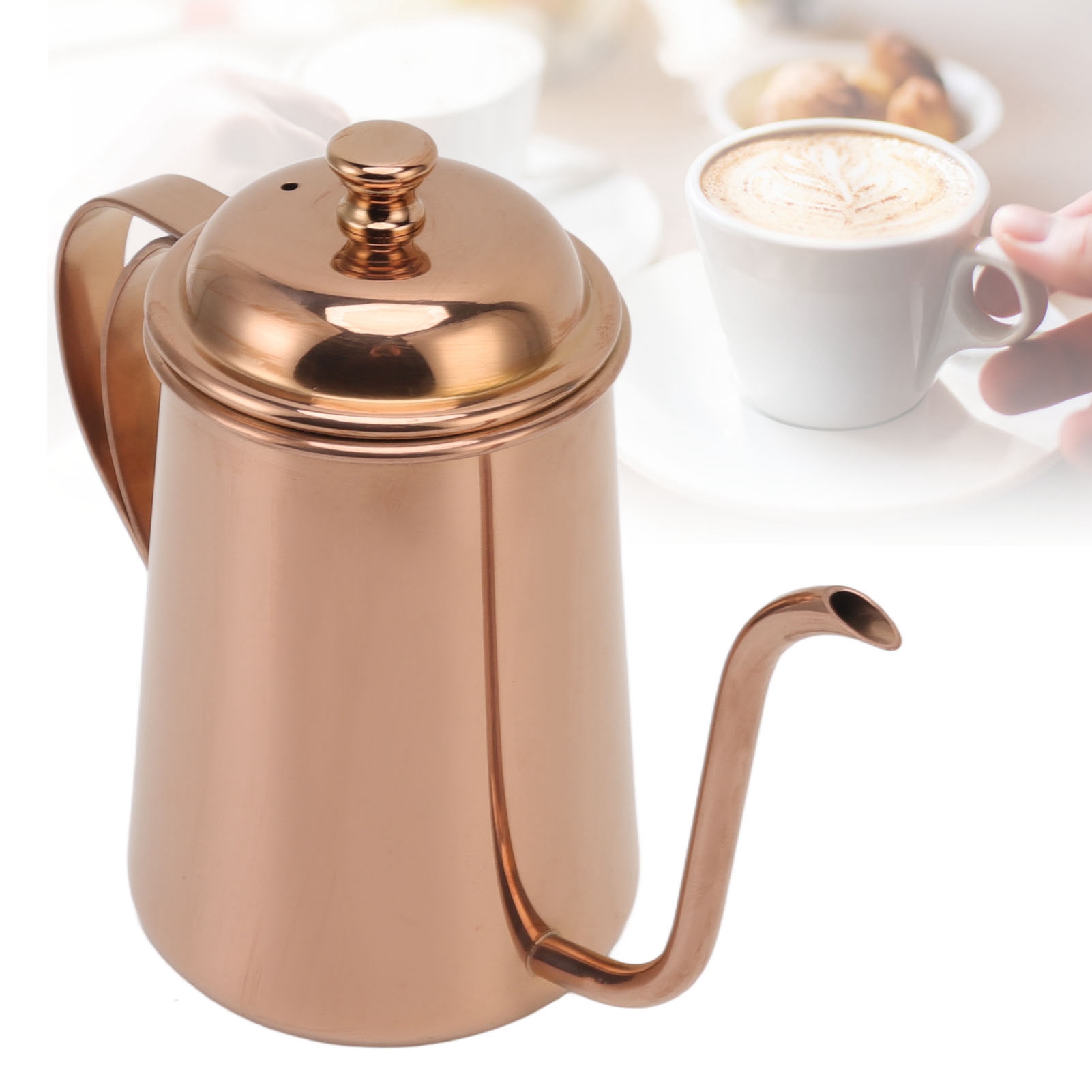 650-ml-wasserkocher Mit Langem Ausguss Und Schmalem Ausguss, Aus Dickem Edelstahl 304, Filterkaffeemaschine, Teekanne, Imperial-teekanne
