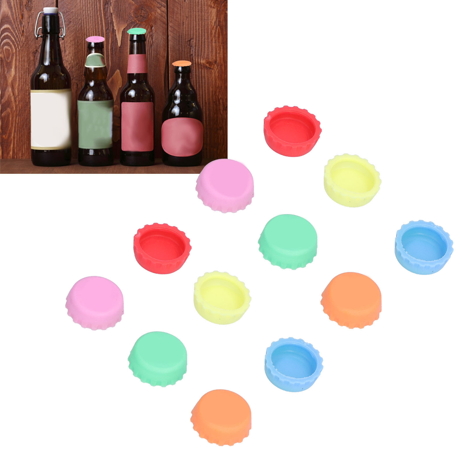 Wiederverwendbare Runde Silikonverschlüsse Für Wein- Und Bierflaschen, Küchenaccessoires