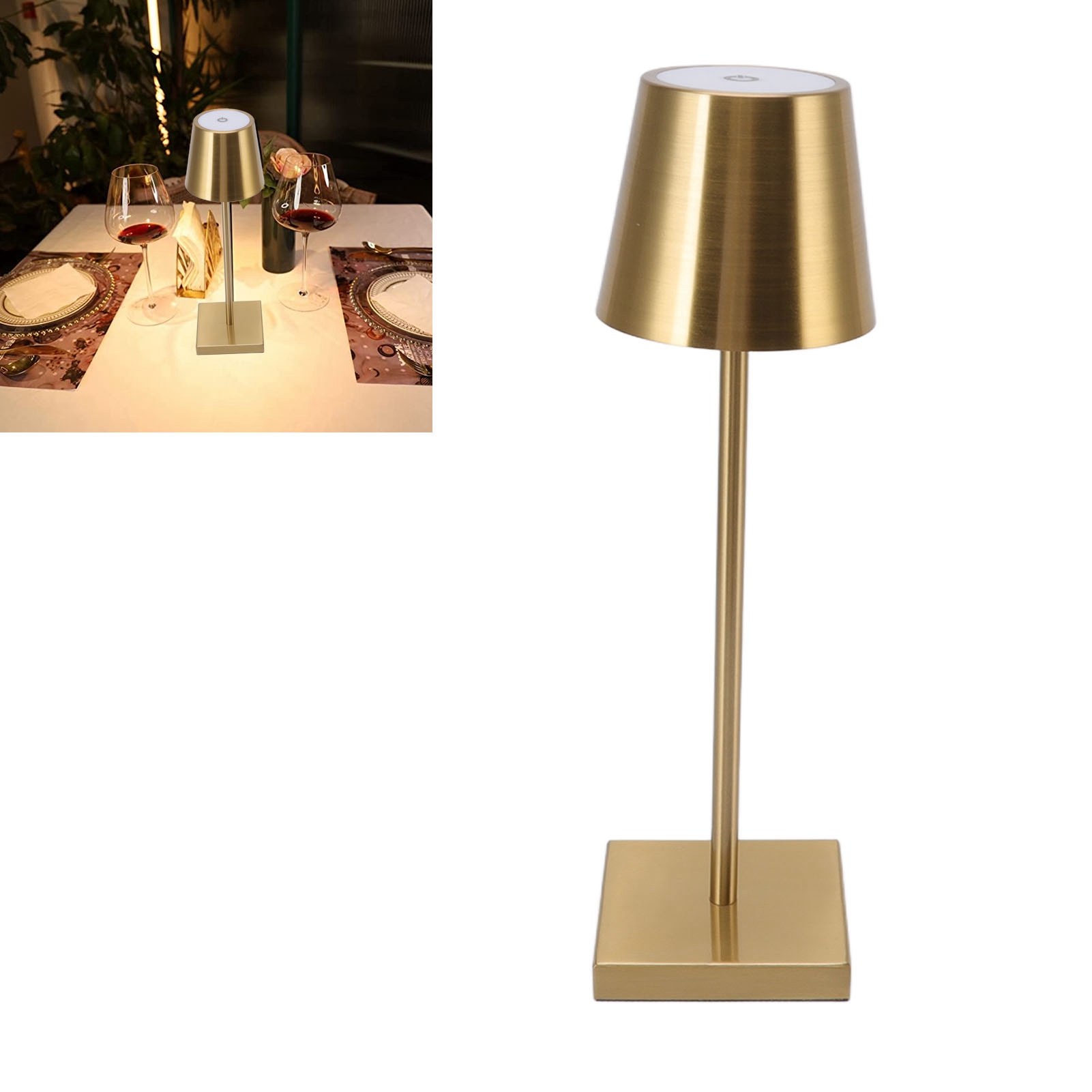 Moderne Minimalistische Wiederaufladbare Tischleuchte, Dekorative Tischleuchte Für Den Außenbereich, Tischleuchte Für Restaurants/bars, Dekorative Nachttischleuchte Mit Touch-dimmfunktion, Goldfarben.