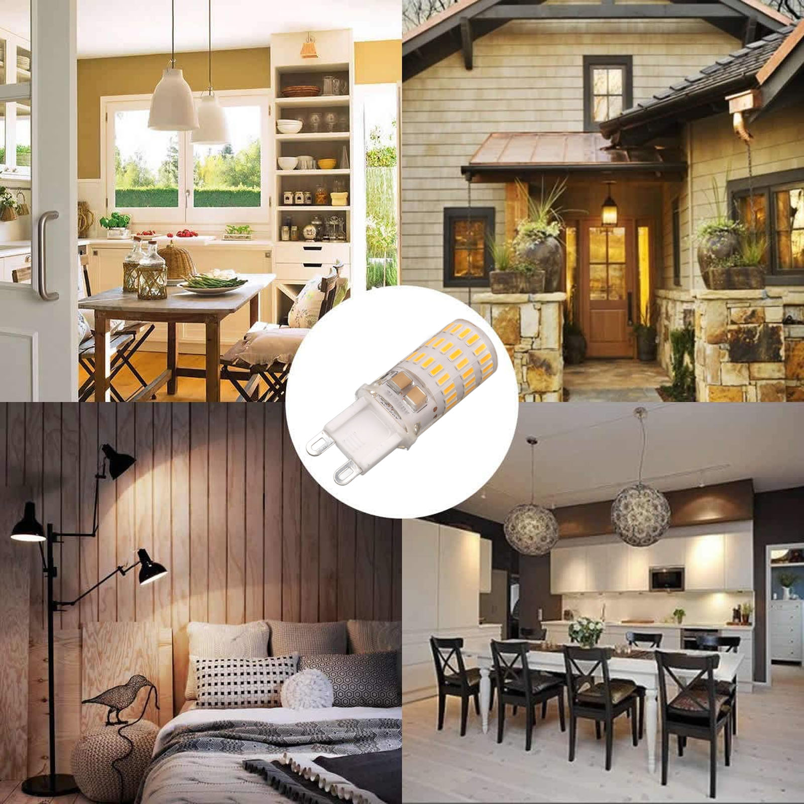G9-led-lampe Mit Bipolarer Fassung, Warmweißes Licht (3000 K). G9-sockellampe Für Pendelleuchten, 3 W, 46 L Led, Dimmbar.