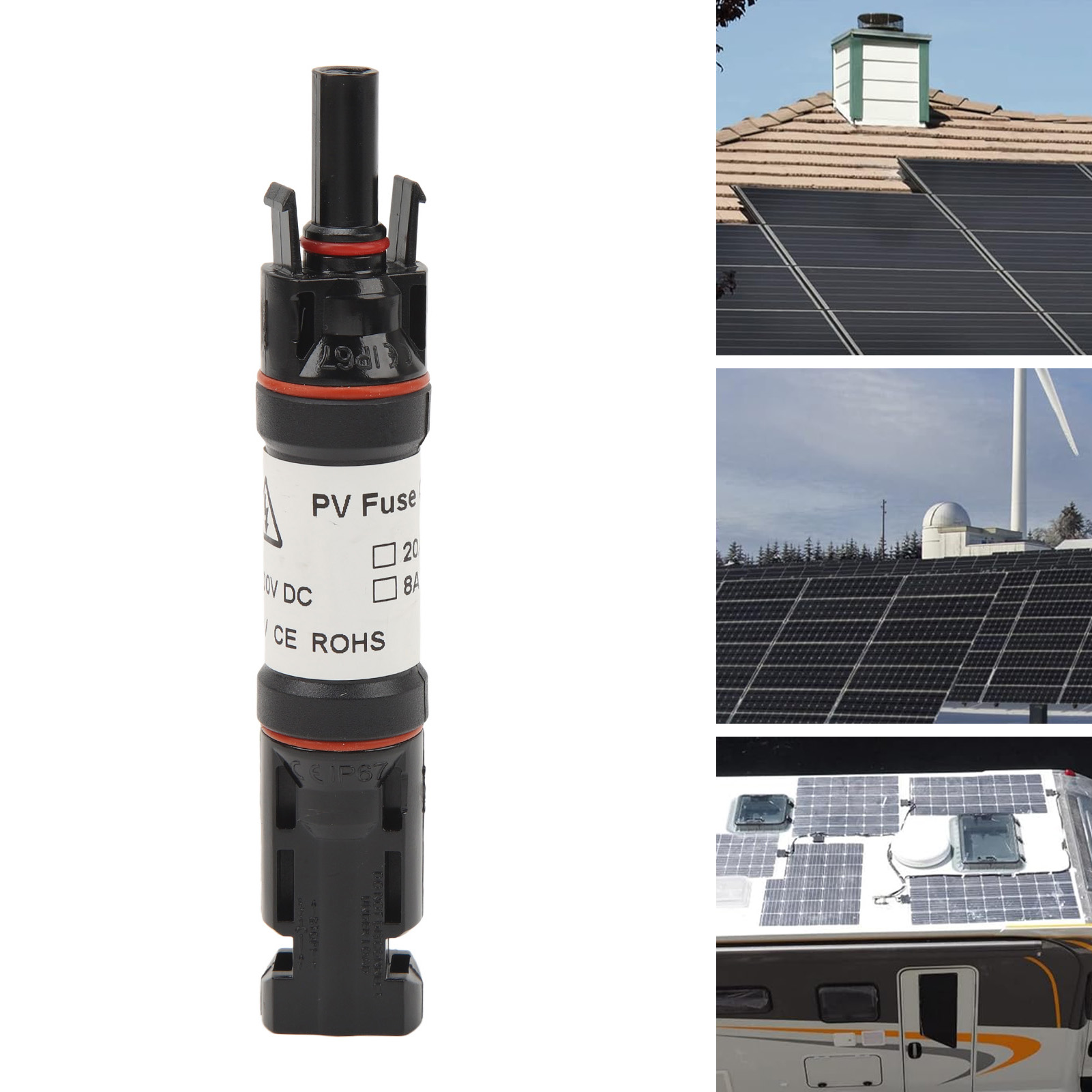 Wasserdichter Stecker/buchse 1000 V 30 A Mit Sicherung, Anschluss Für Photovoltaikdiode, Kompatibel Mit Mc4-sperrdiode