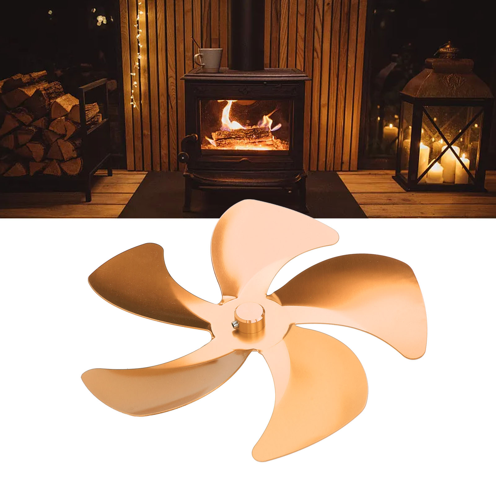Kaminventilator-zubehör, Ventilatorflügel Aus Aluminiumlegierung, Gold