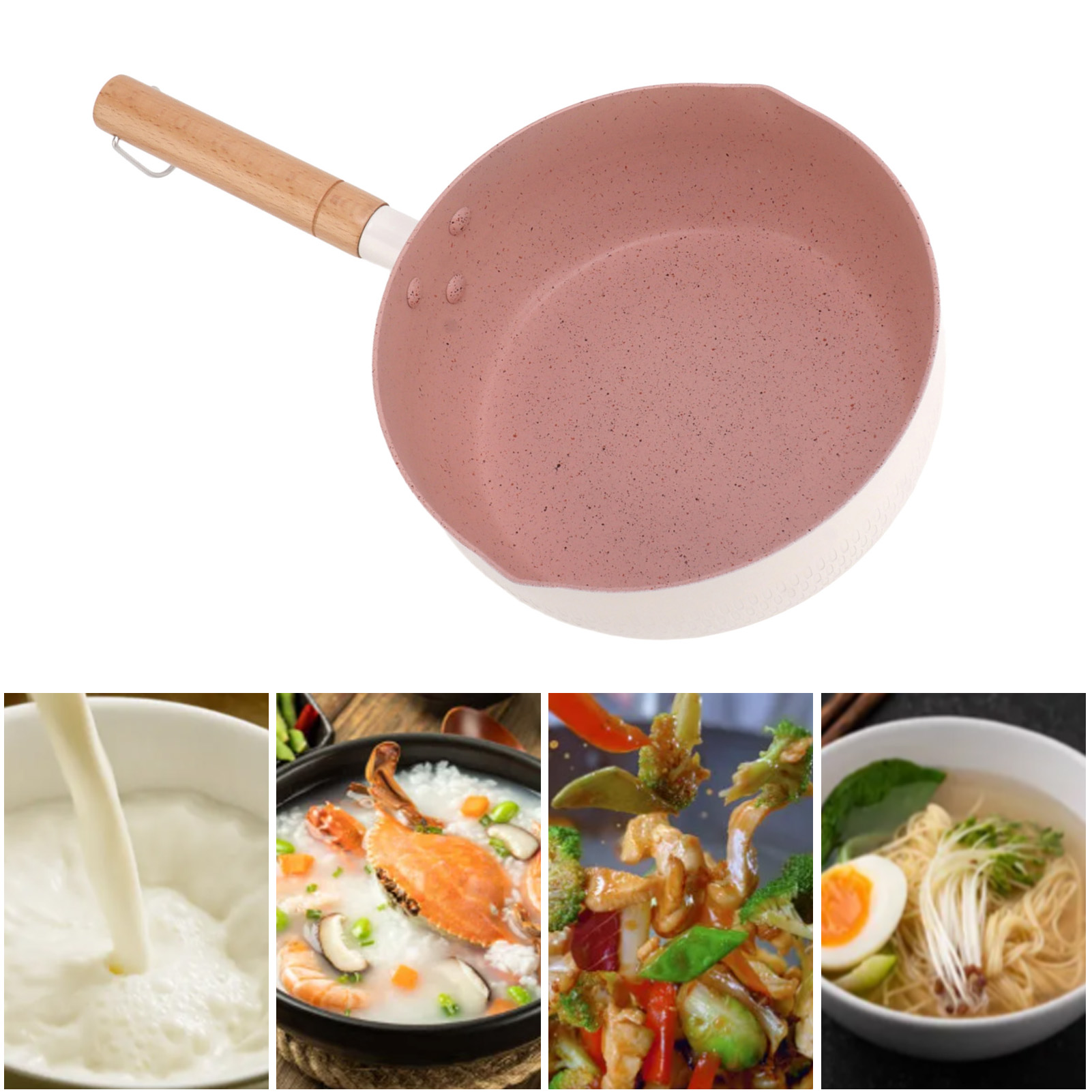 Yukihira-pfanne, Japanische Antihaftpfanne, Kleiner Topf Zum Kochen Von Nudeln, Babynahrung, Suppentopf Für Den Hausgebrauch, Maifan-steinmilchtopf, 20 Cm.