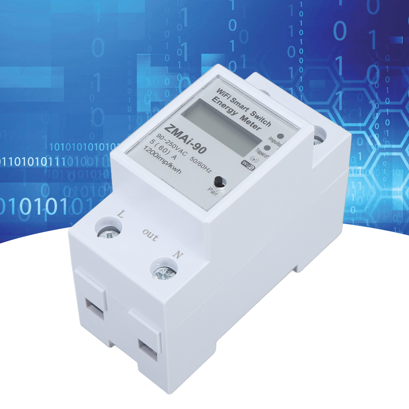 Tuya Smart Einphasen-smart-meter-schalter Mit Fernsteuerung Per Mobil-app, Multifunktionaler 110-230v-energiezähler