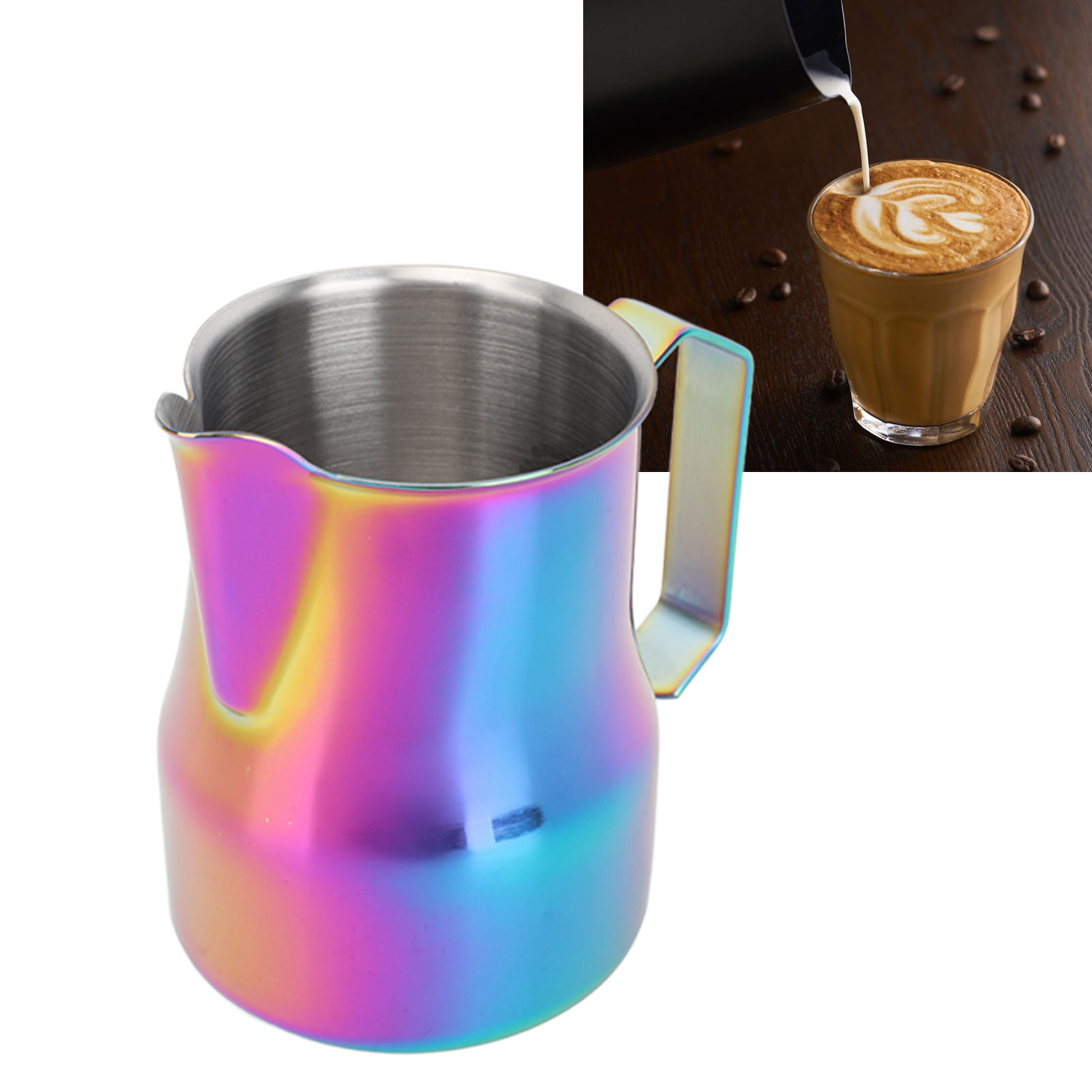 450 Ml Edelstahl-milchaufschäumbecher Für Italienischen Kaffee (farbig)