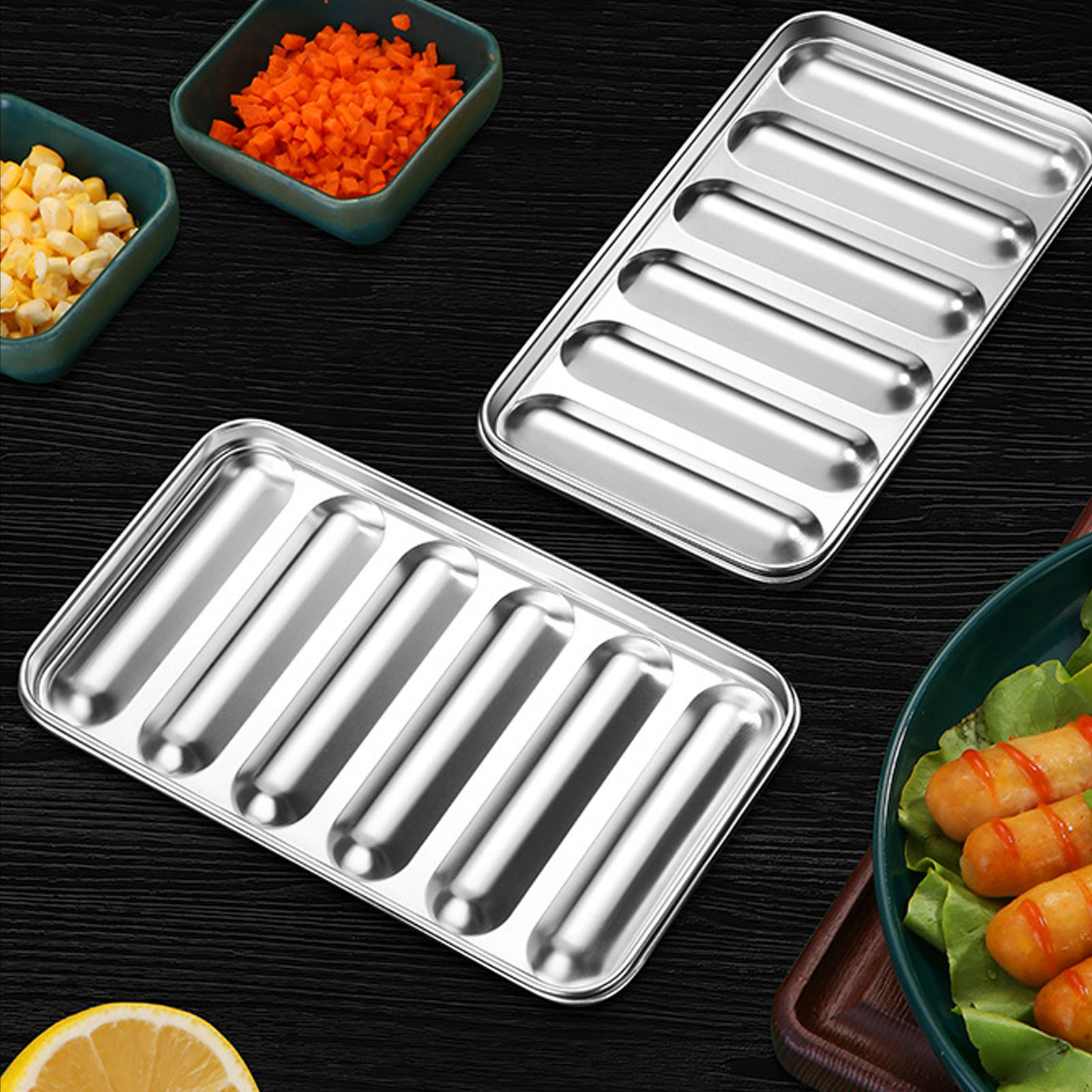 Wurstform Aus Edelstahl 304, Für Schinken, Würstchen, Hotdogs Und Grillwürstchen.