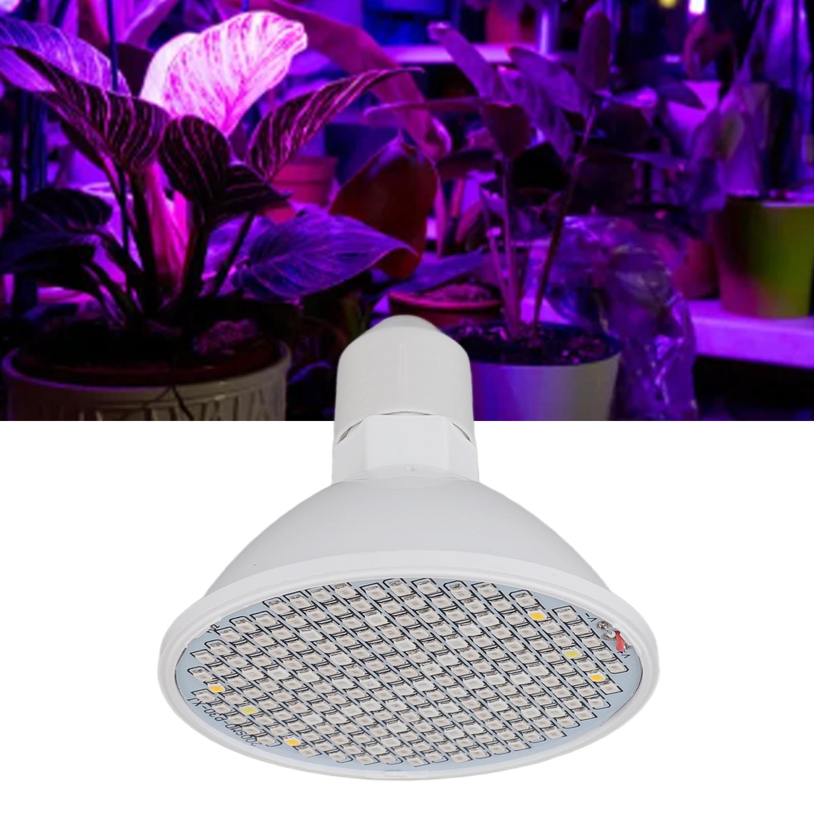 E27 8w Vollspektrum-pflanzenlampe Mit 200 Leds, Für Sämlinge Und Zimmerpflanzen (sukkulenten), 110-220v Led-beleuchtung