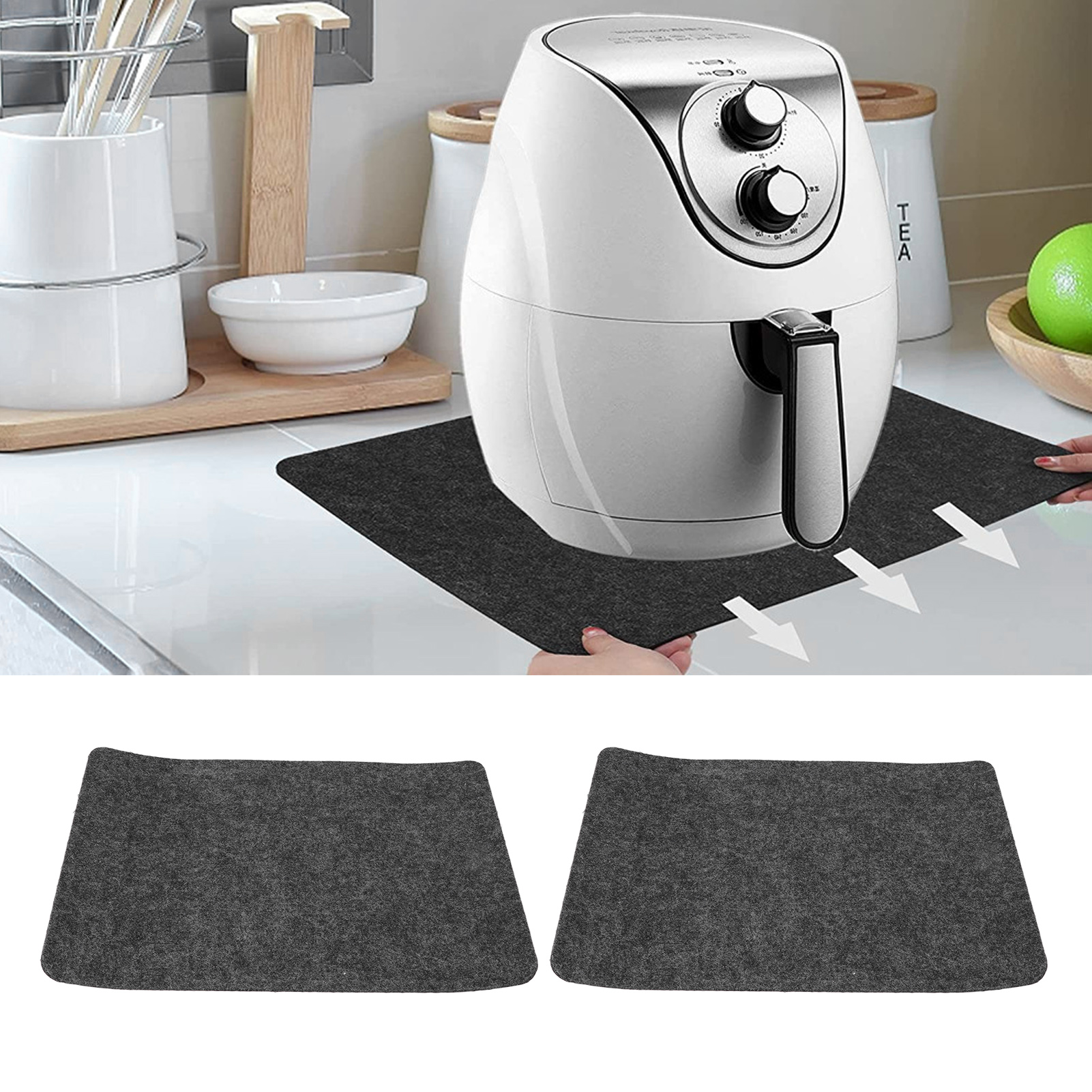 Wärmeisolierende Matte Für Küchengeräte, Transportmatte Für Mixer, Hitzebeständige Matte Für Heißluftfritteusen, Tragbare Filzmatte, Waschbare Und Zuschneidbare Wärmeisolierende Matte Für Küchenarbeit