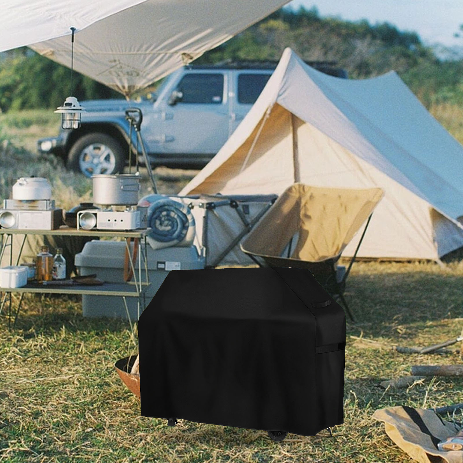 Wasserdichte Grillabdeckung Aus 420d Oxford-gewebe, Schutzabdeckung Für Den Außenbereich, Schutz Vor Regen Und Staub, 147 X 61 X 122 Cm