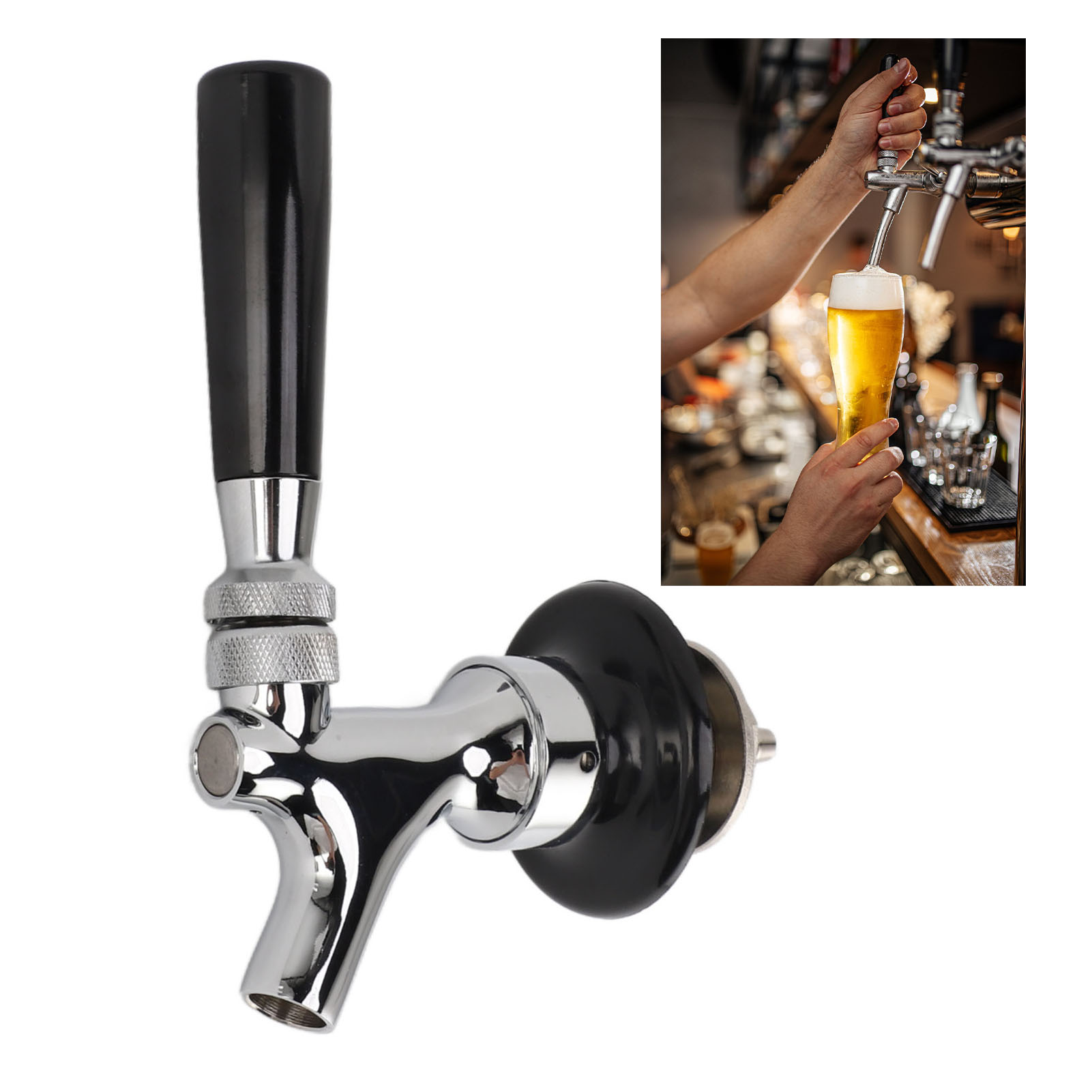 G5/8 Bierzapfanlage, Heimbraukopf, Verstellbare Bierzapfanlage Aus Messing Mit Schnellanschluss, 5 Cm (2 Zoll)