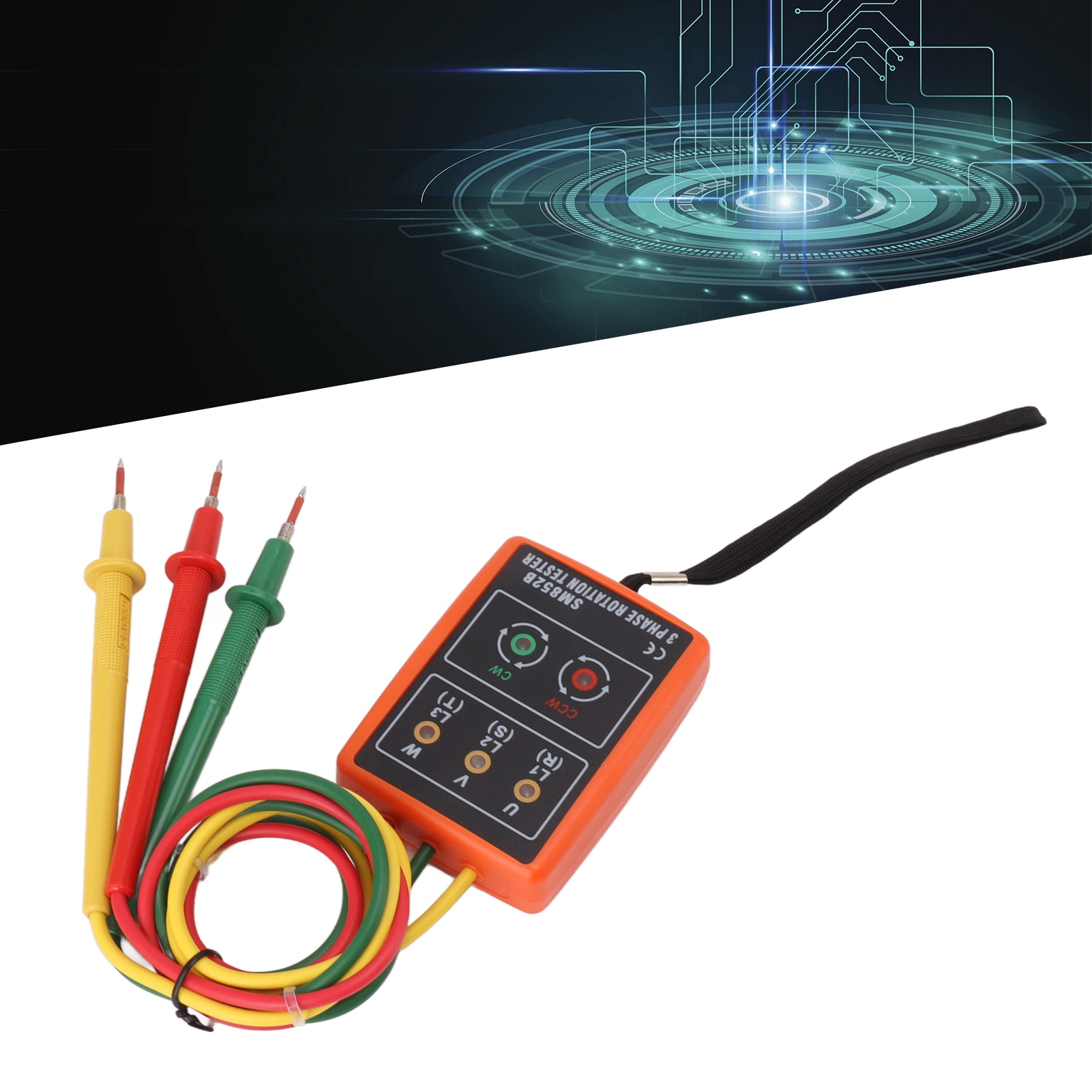 Dreiphasen-phasenfolgetabelle 60 V–600 V Ac Sm852b