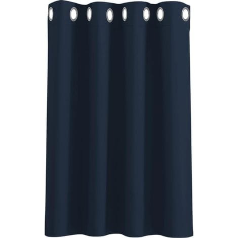 Verdunkelungsvorhang – Wärmedämmender Ösenvorhang Für Kleine Fenster, Ideal Für Küche/schlafzimmer, Lichtundurchlässig, Breite 132 Cm X Höhe 90 Cm, Dunkelblau, 1 Stück