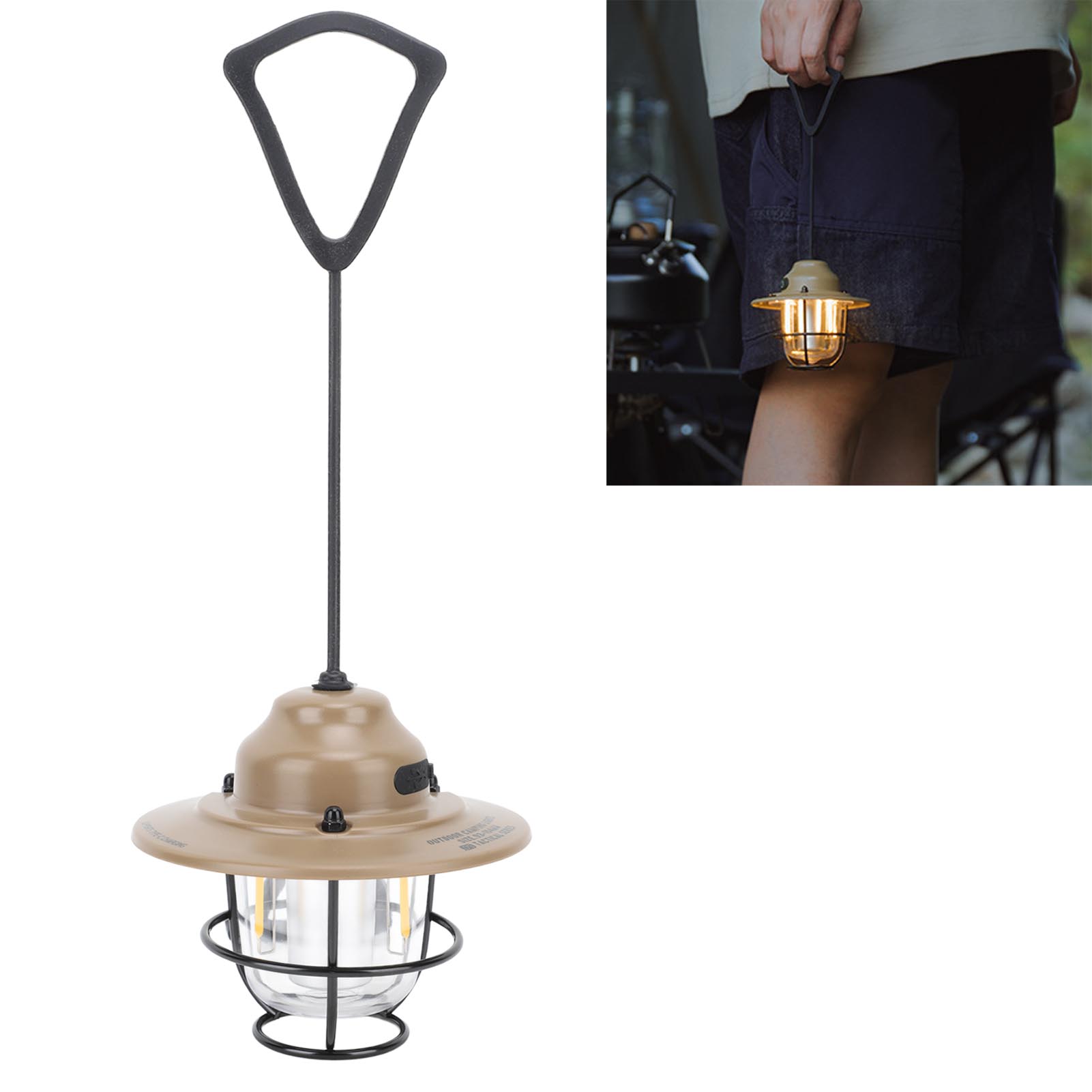 Campinglampe In Form Eines Tannenzapfens, Langlebige, Wasserdichte Led-stimmungsleuchte, Sandfarbenes Retro-nachtlicht