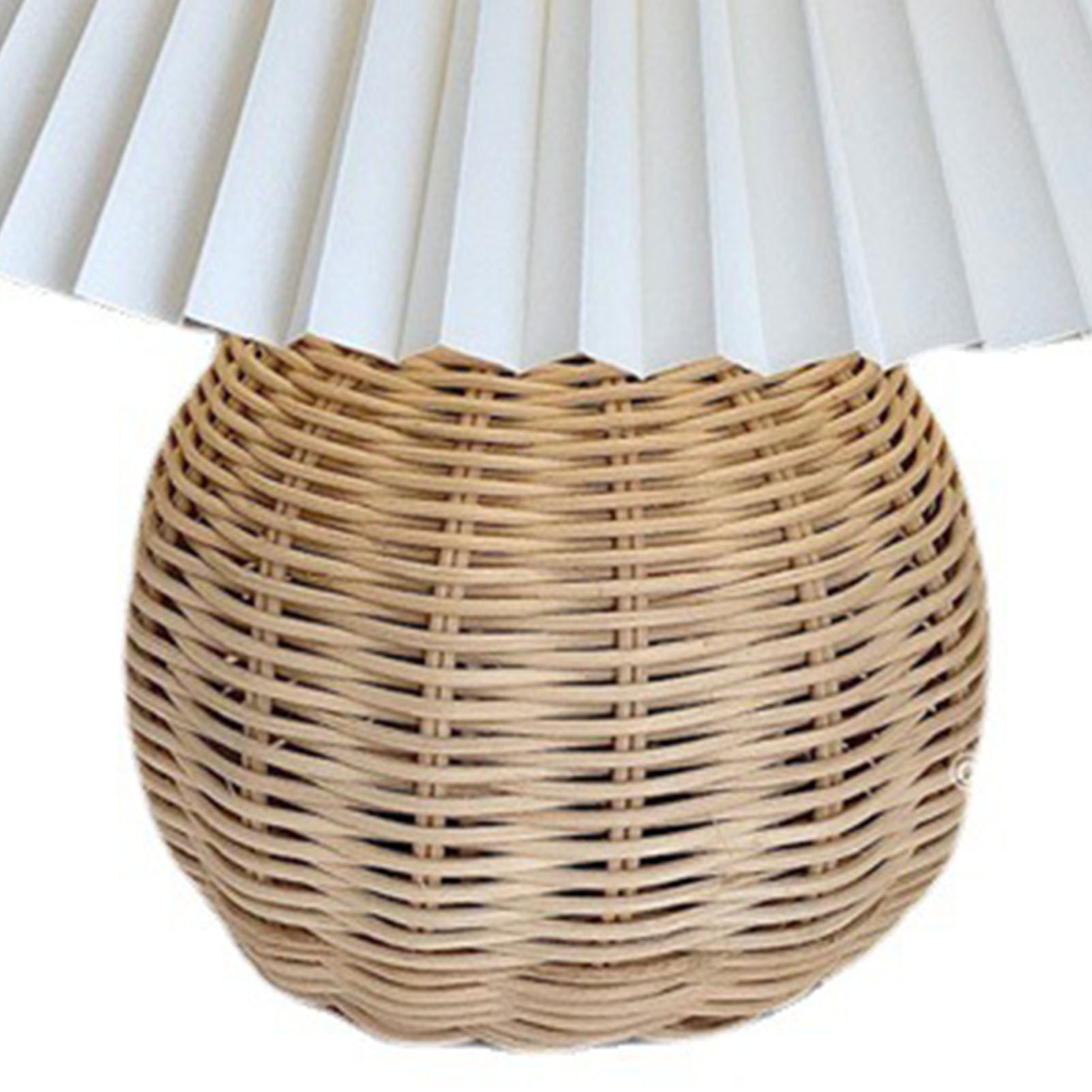 Tischlampe Aus Plissiertem Rattan, Instagram-stil, Vintage-retro-lampe, Nachttischlampe, Schreibtischlampe Für Gästehäuser, Warme Nordische Dekolampe.