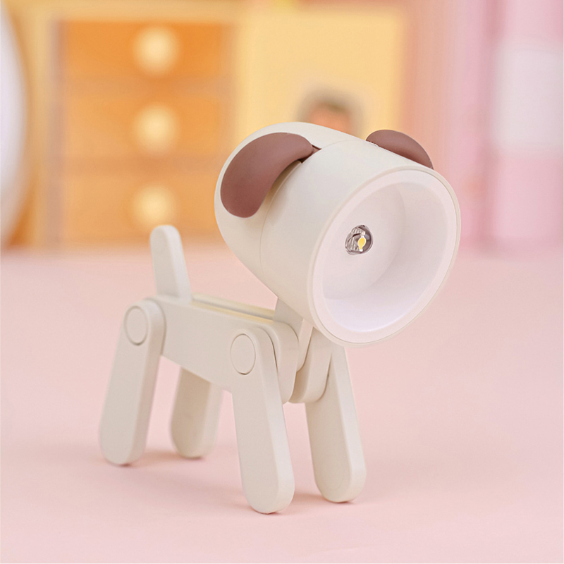 Neues, Dekoratives Und Niedliches Led-nachtlicht Für Haustiere, Niedlicher Mini-handyhalter, Beiges Hunde-muster, Kreatives Geschenk.