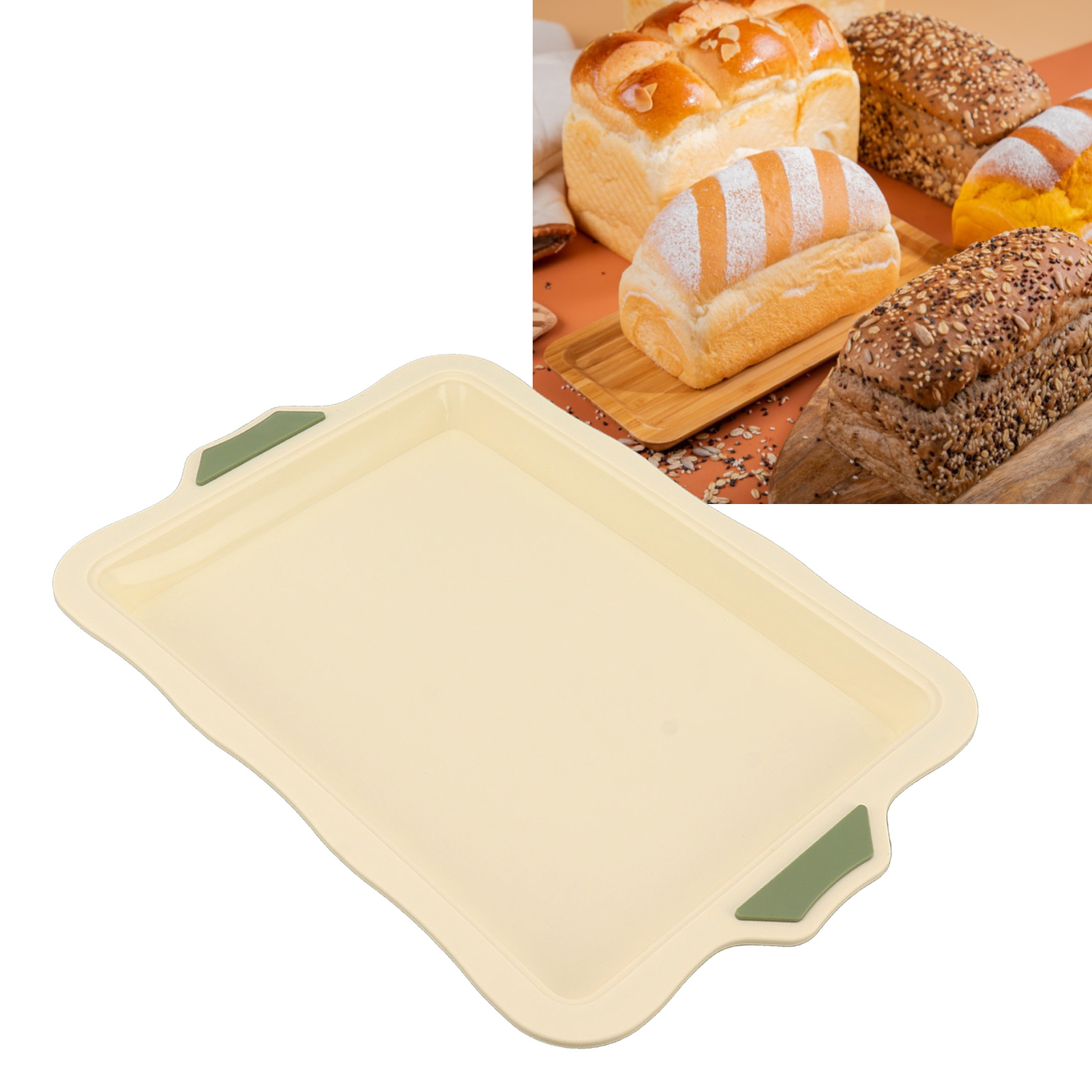 Antihaftbeschichtete Silikon-toastform, Leicht Zu Entformen, Flacher Boden, Hitzebeständig, Große Kuchenform, Ideal Zum Backen Von Selbstgemachtem Gebäck.