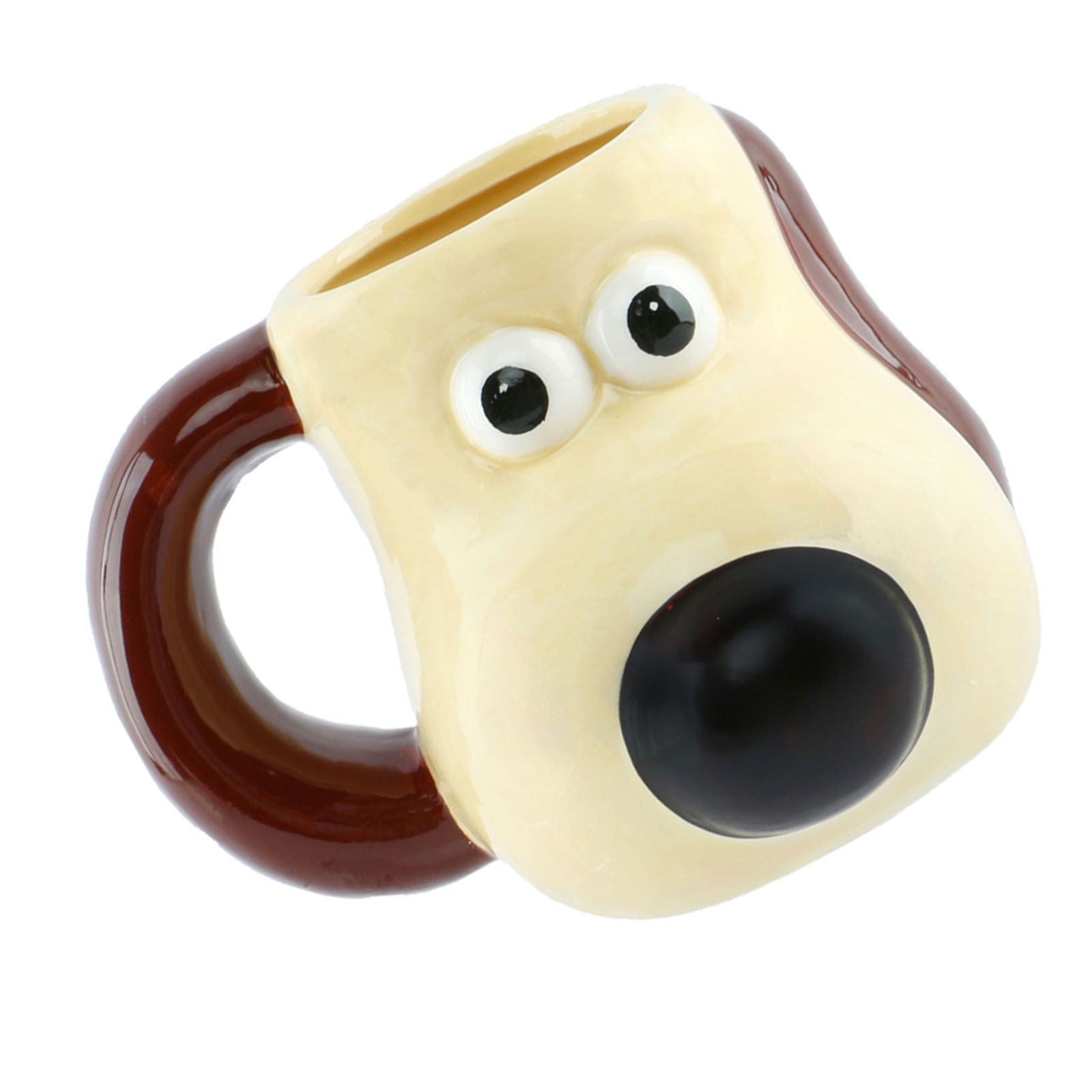 Handbemalter Keramikbecher Mit Palmenhund-motiv, Frühstücksbecher (für Milch Und Haferflocken), Niedlicher Cartoon-kaffeebecher, Großer Wasserbecher