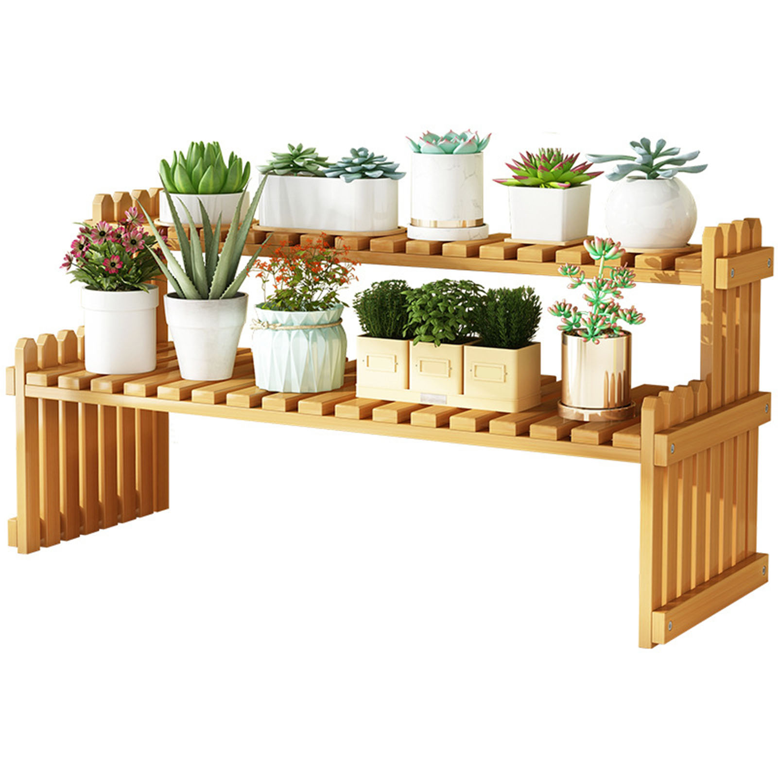 Blumenständer, Blumentopfregal Für Den Balkon, Kleiner Moderner Und Minimalistischer Tischblumenständer, Mehrstufiges Bodenregal Für Sukkulenten, Große Ausführung.