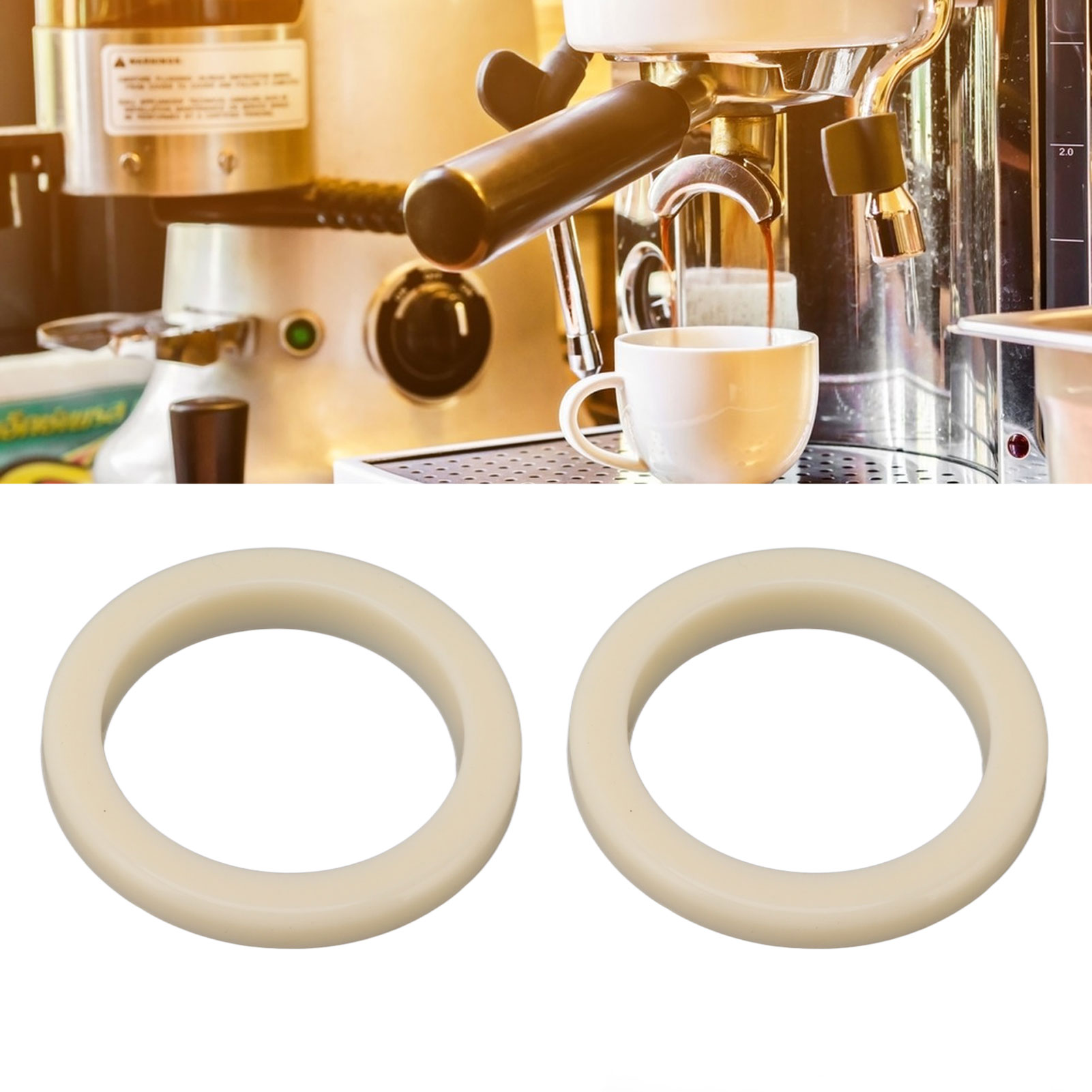 Silikon-dampfdichtung, Bpa-freie Silikondichtung Und Ersatzteil Für Die Brühgruppendichtung Der Breville Series 8 Kaffeemaschine, 54 Mm Beige.