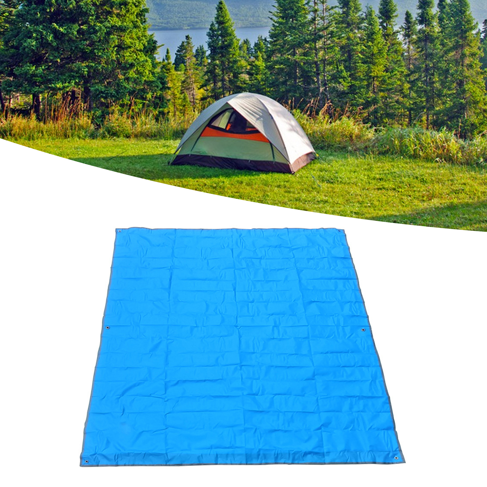 Dicke Oxford-canvas-zeltplane, Wasserdichte Campingmatte, Picknickdecke, Spielmatte, Bodenkorb 200 X 210 Cm
