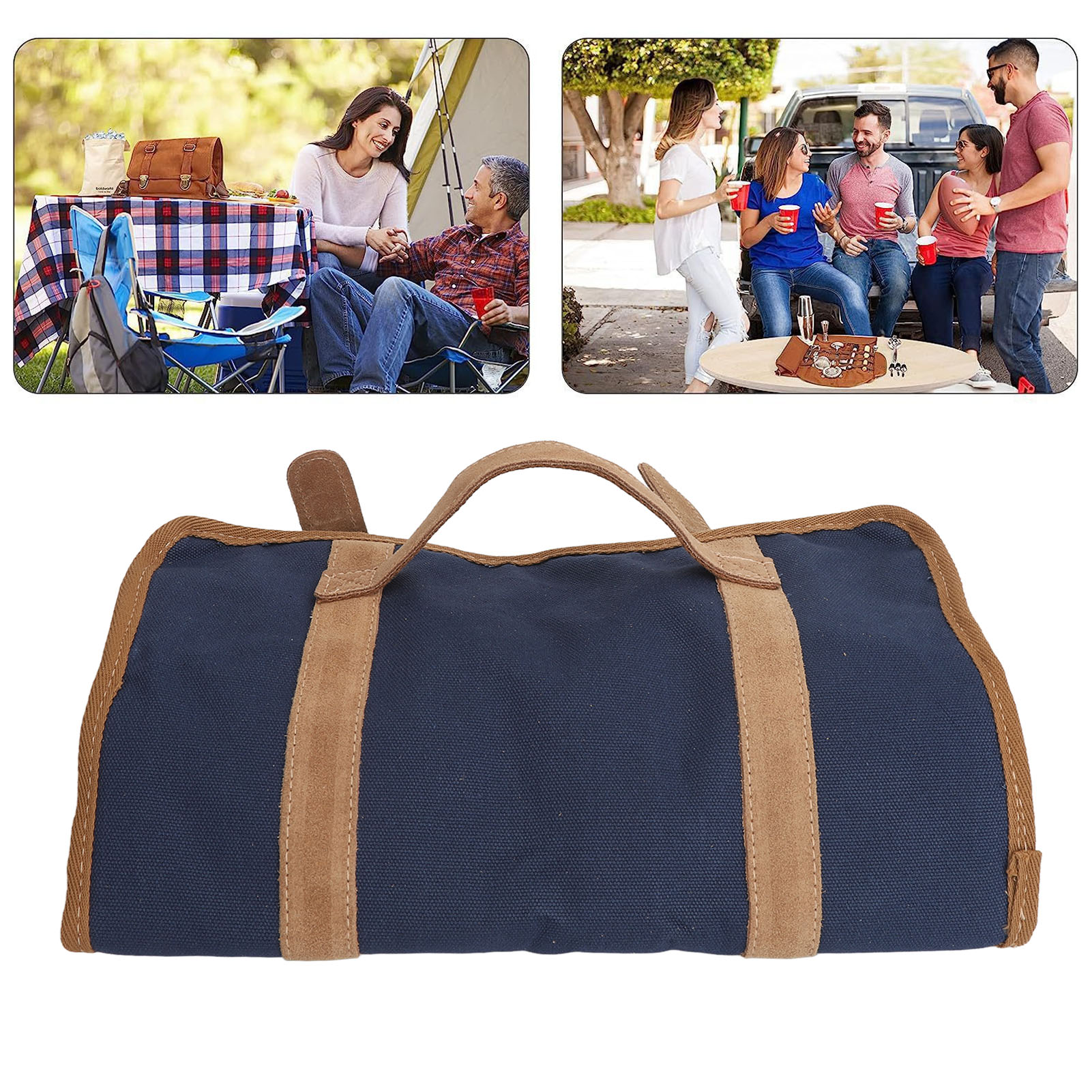 Barkeeper-werkzeugtasche, Tragbare Camping-werkzeugtasche Aus Canvas, Schultertasche Zur Aufbewahrung Von Barkeeper-werkzeugen, Blau