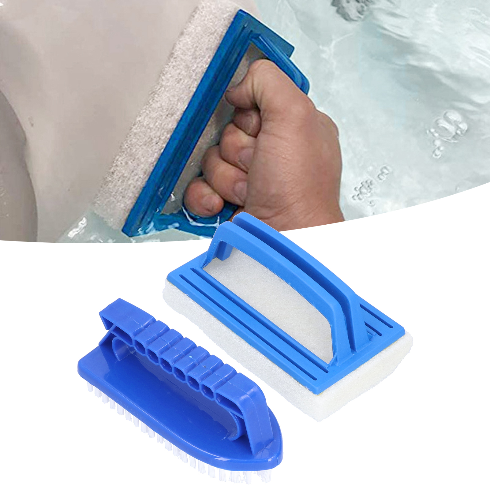 Poolreinigungsset, Handbürste, Handschwammbürste, Handkunststoffbürste