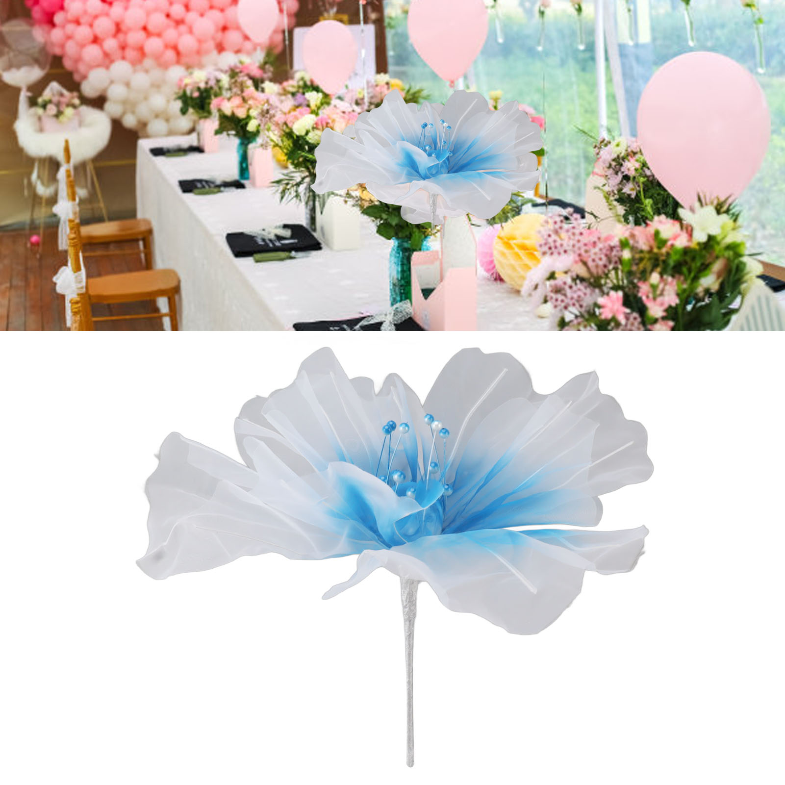 Blumen Für Brautschleier, Handgefertigte Seidenblumen, Fotografie, Fensterdekoration, Bühnenbild, Gangblumen, Blaue Blumen Für Schleier