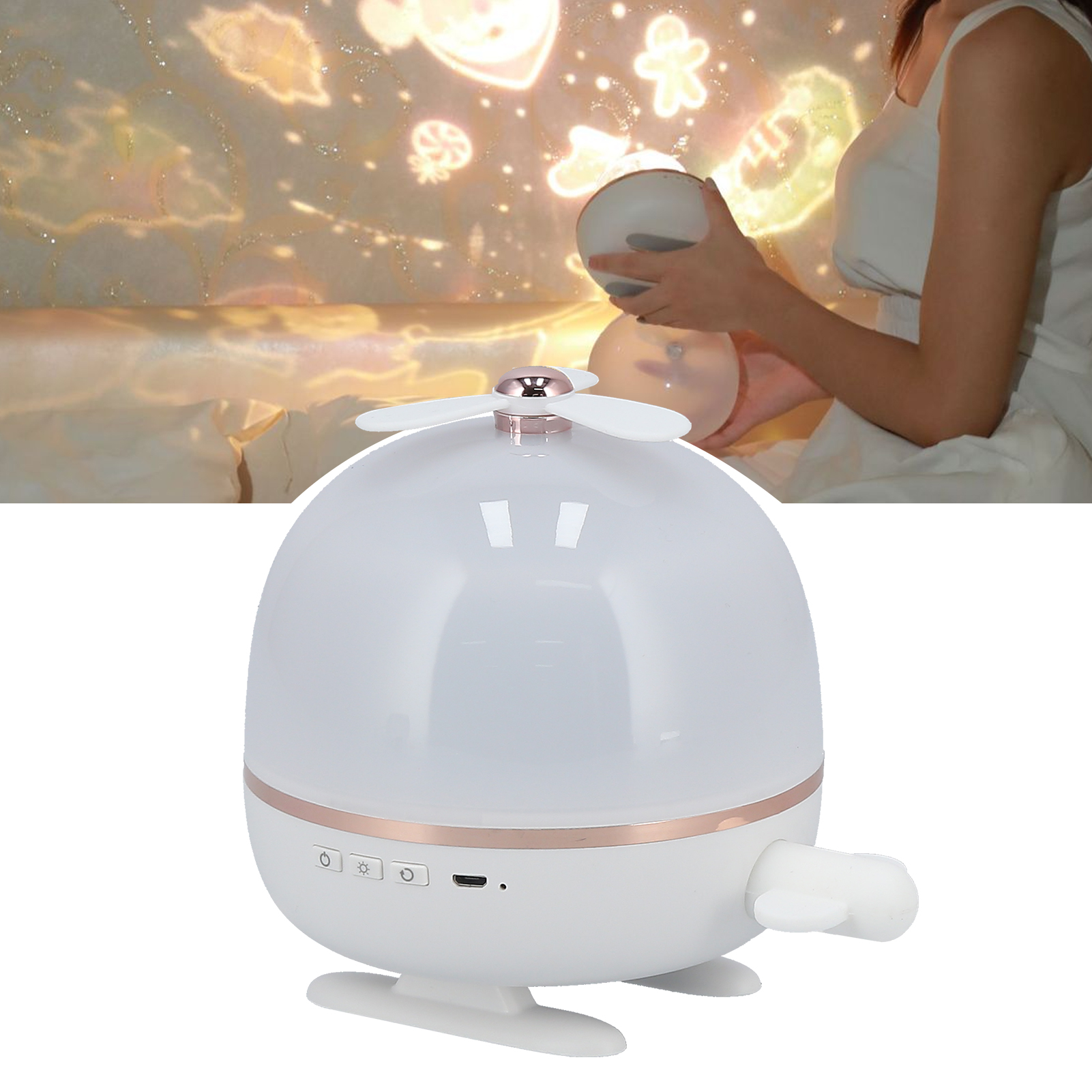 Romantisches, Rotierendes 3d-projektionsnachtlicht Mit Sternenhimmel, Led-fernbedienung, Usb-stromversorgung