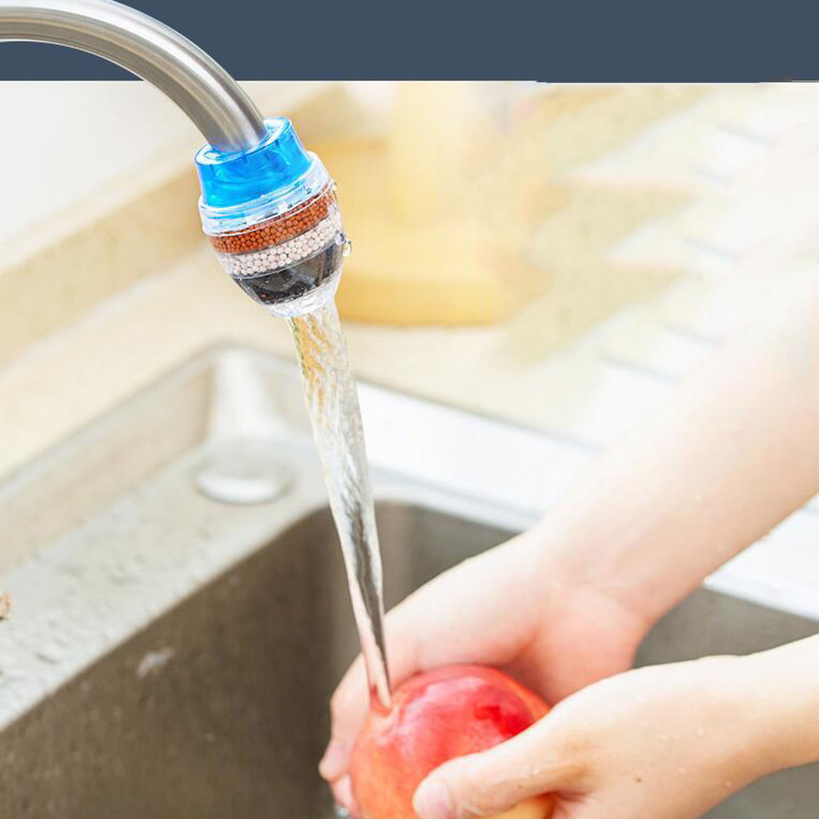 Mehrschichtiger Wasserhahnfilter, Wasserfilter Für Küche Und Haushalt, Wasserreinigung, Trinkwassereinsparung