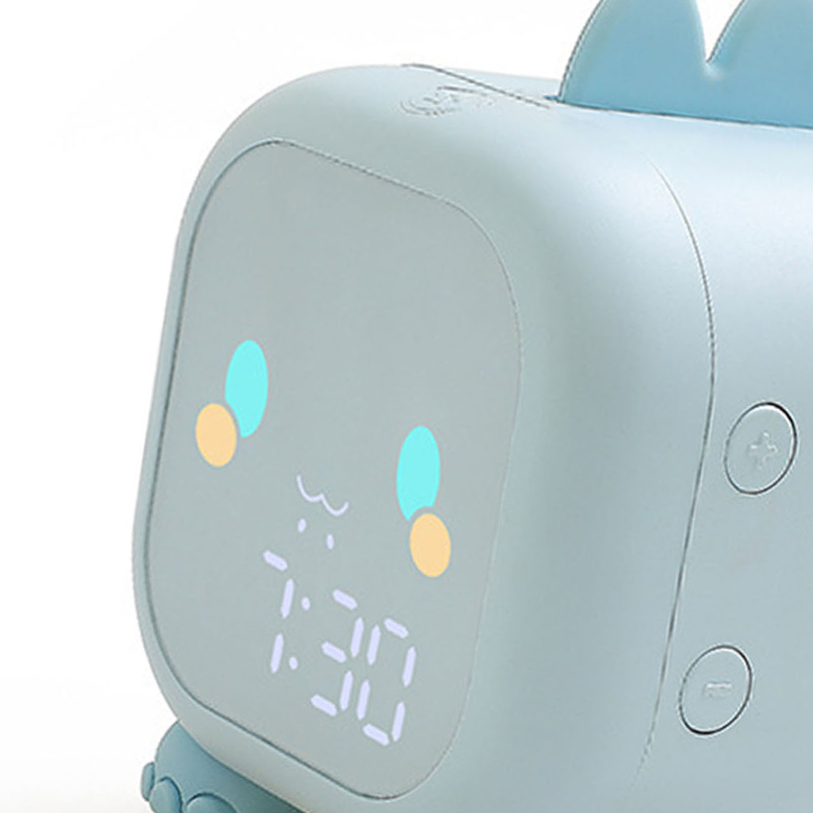 Lustiger, Geräuschloser Drachenwecker Mit Wiederaufladbarem Led-timer, Sprachsteuerung, Kinderwecker Und Nachtlicht, Blau.