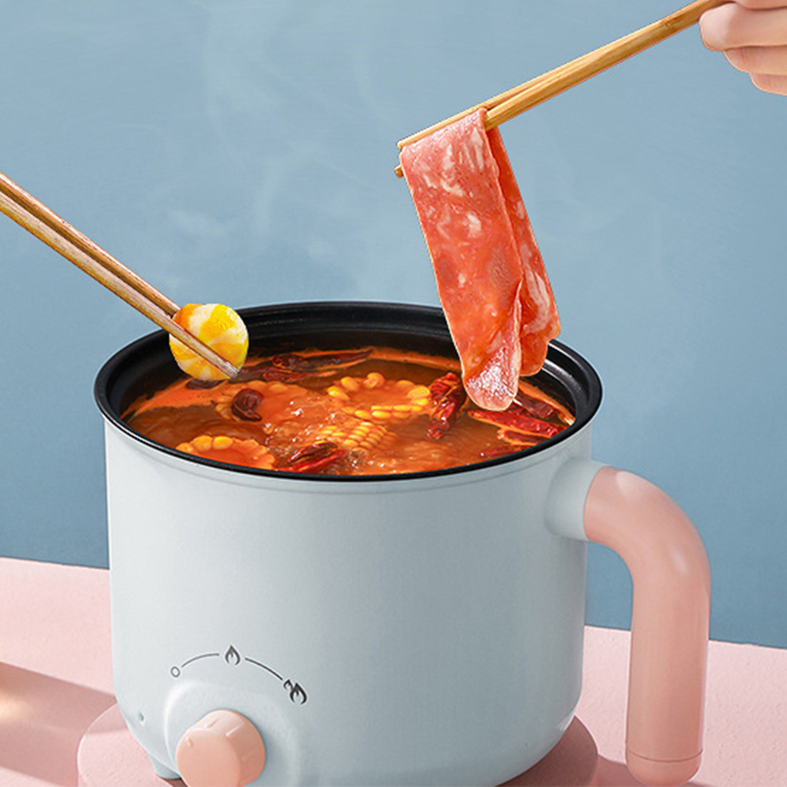 Elektrischer Topf, Multifunktions-kochtopf, Nudelkocher Für Studentenwohnheime, Elektrisches Fondue-set, Mini-instant-nudelkocher, Antihaft-bratpfanne