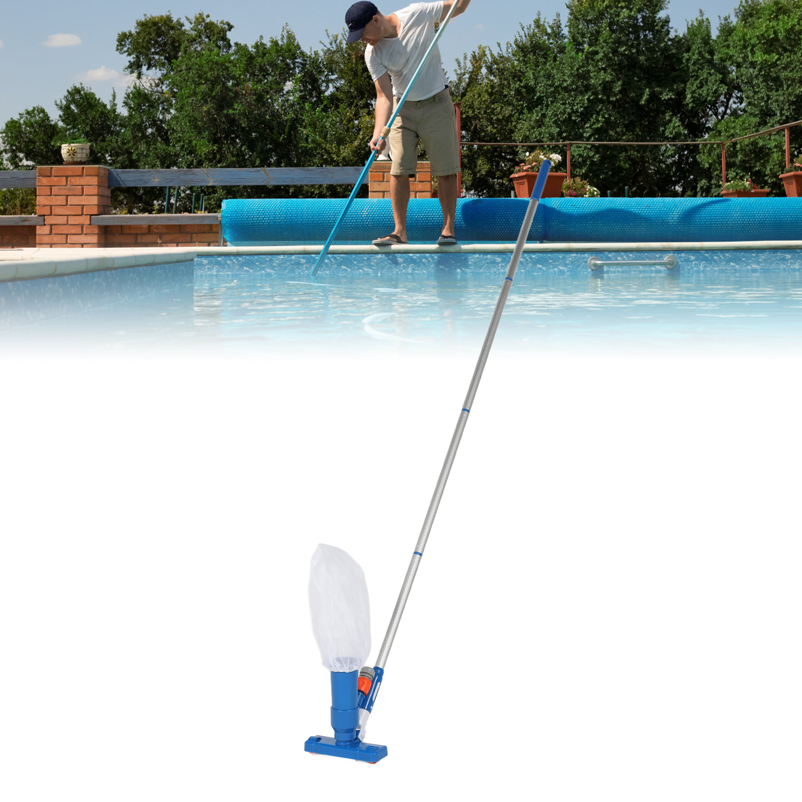 Unmontierter, Vierteiliger Quadratischer Pool-saugkopf, Poolbürste, Reinigungsset, Reinigungskopf, Poolbrunnen-saugbürste, Europäischer Standard